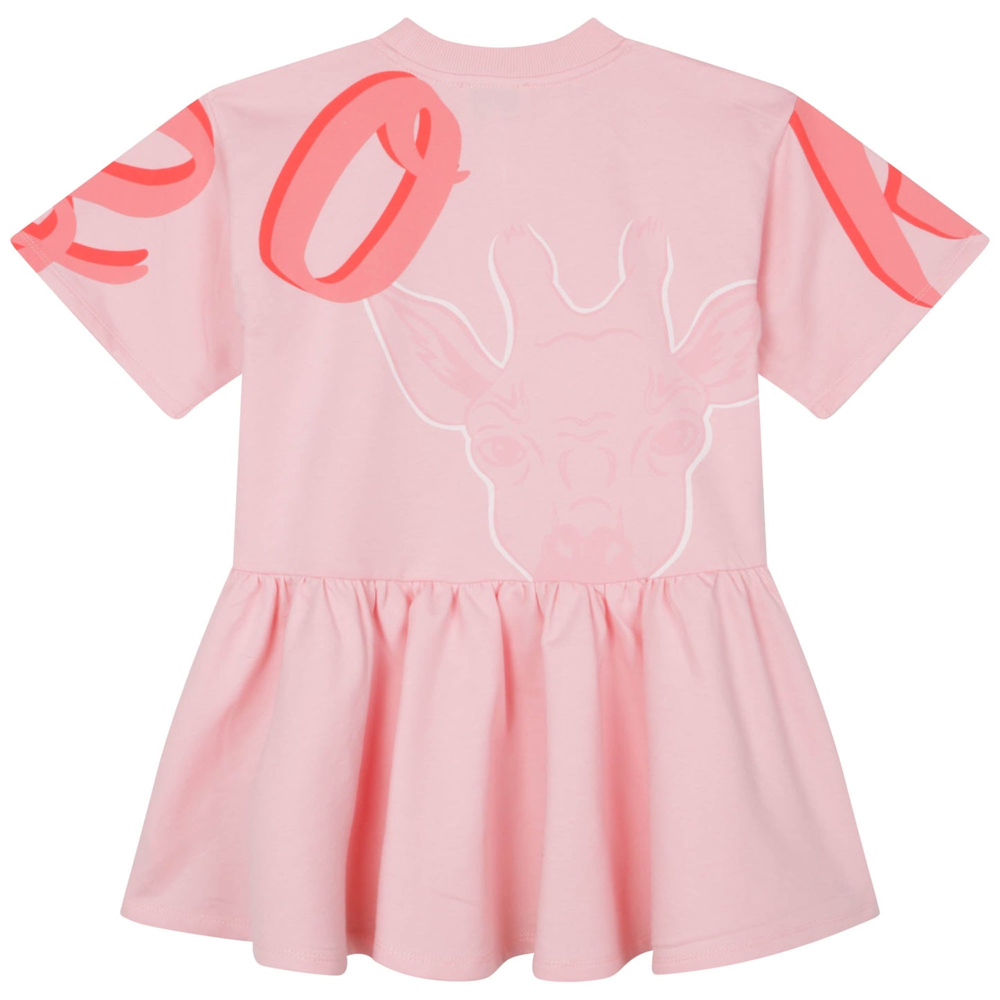 女童粉色Logo棉连衣裙