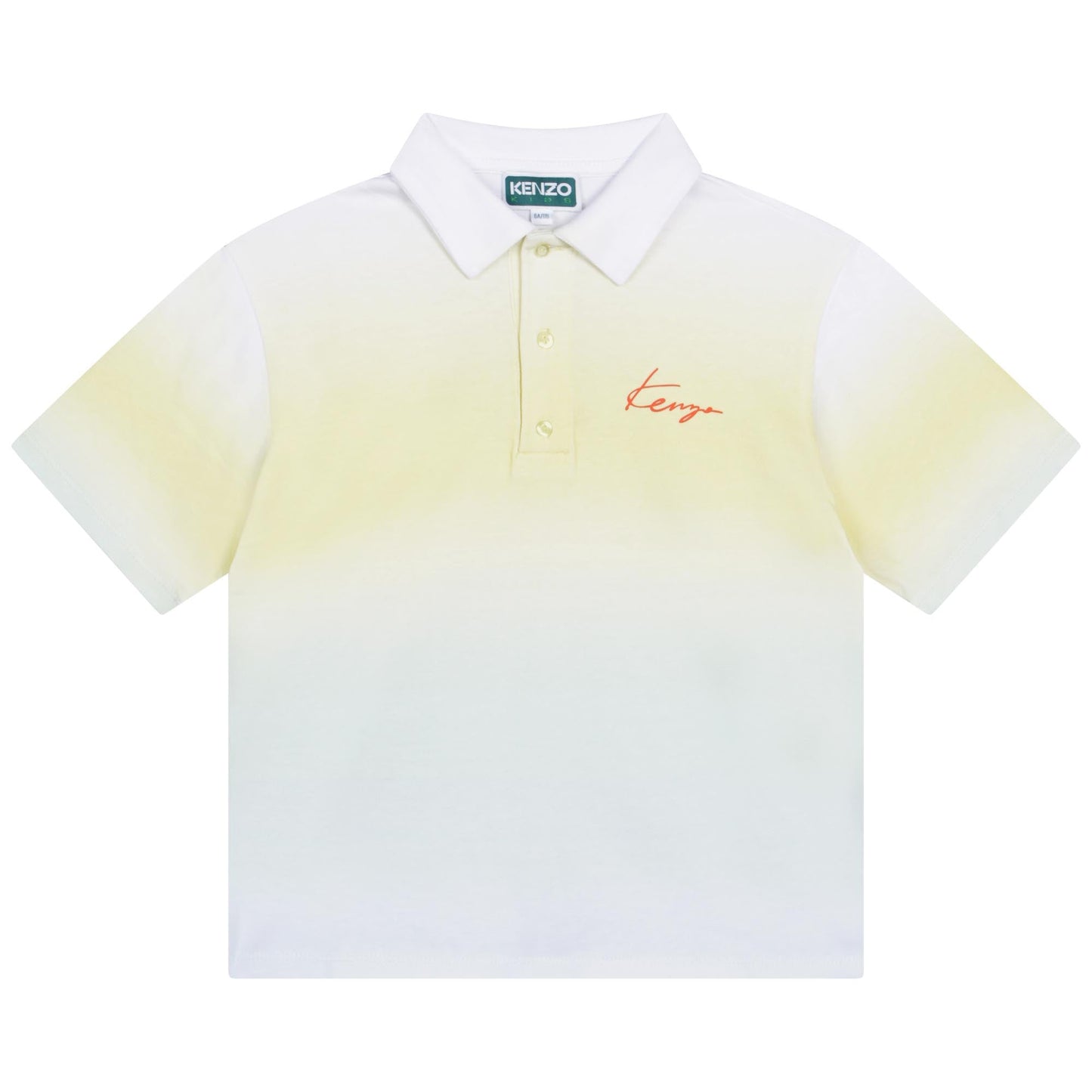 男童白色Logo棉Polo衫