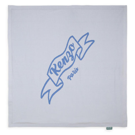 婴儿蓝色棉毯子