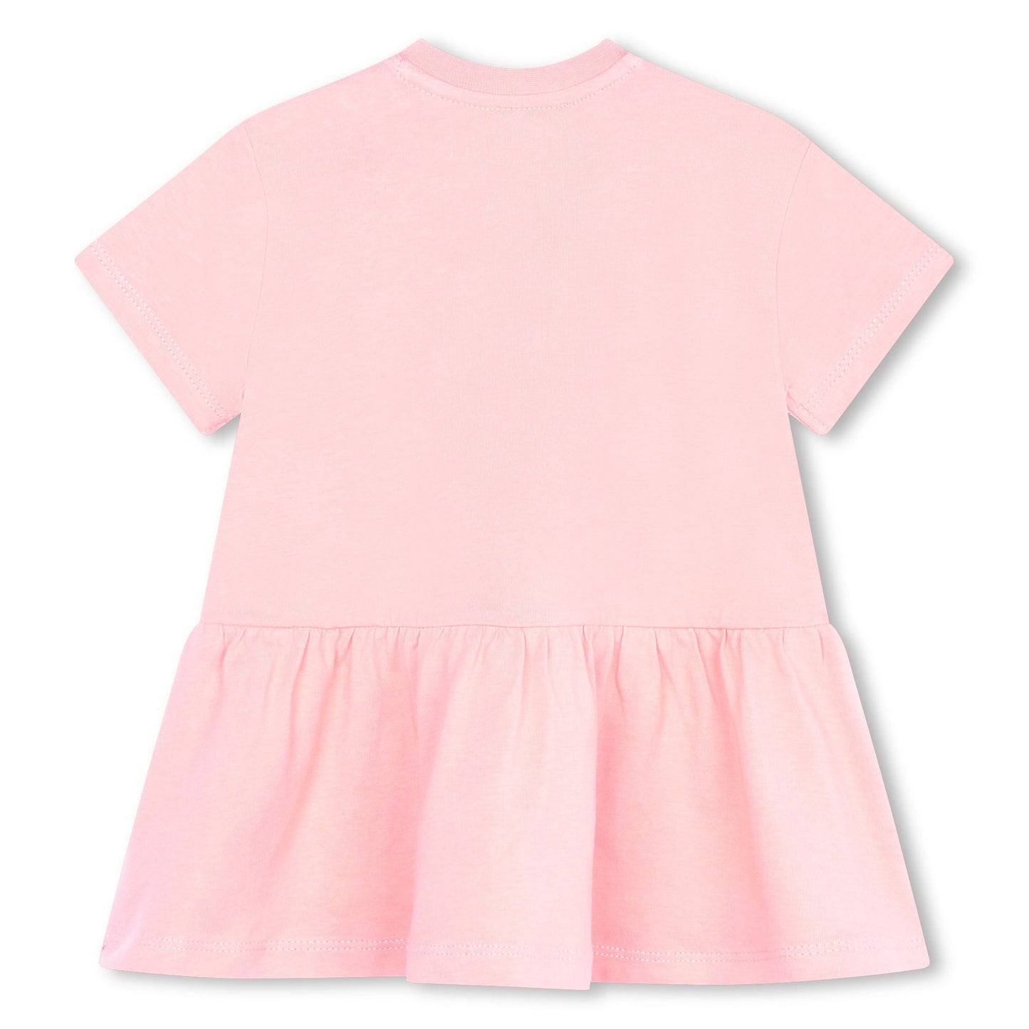 女婴粉色Logo棉连衣裙