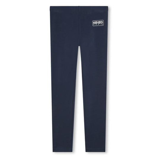 女童蓝色棉打底裤