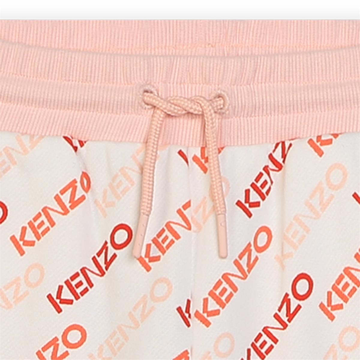 女童白色Logo长裤
