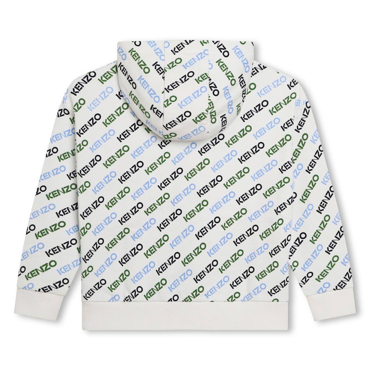 男童白色Logo棉卫衣