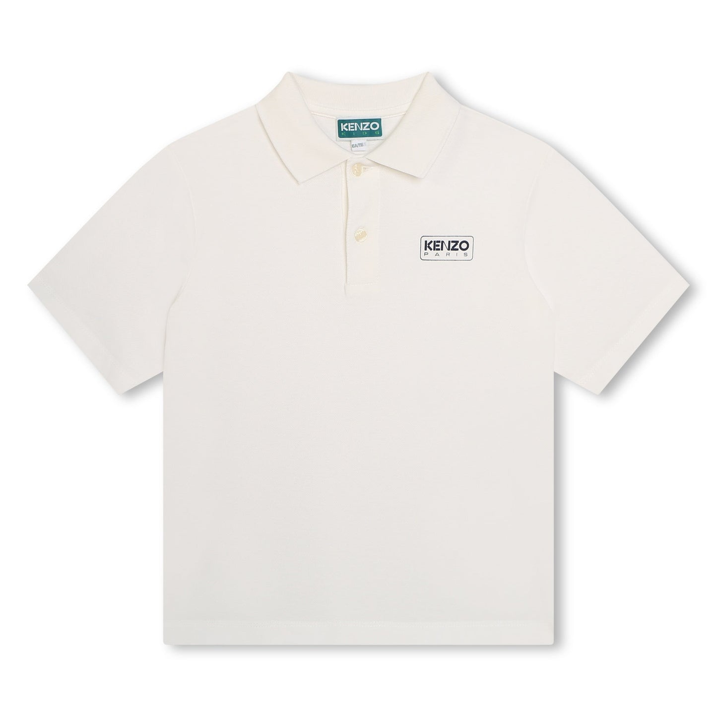 男童白色棉Polo衫