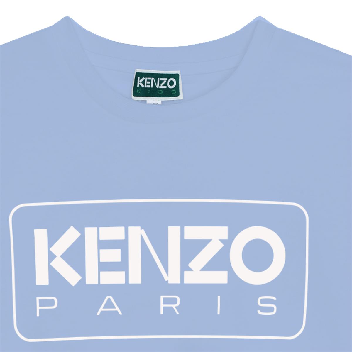 男童蓝色Logo棉T恤