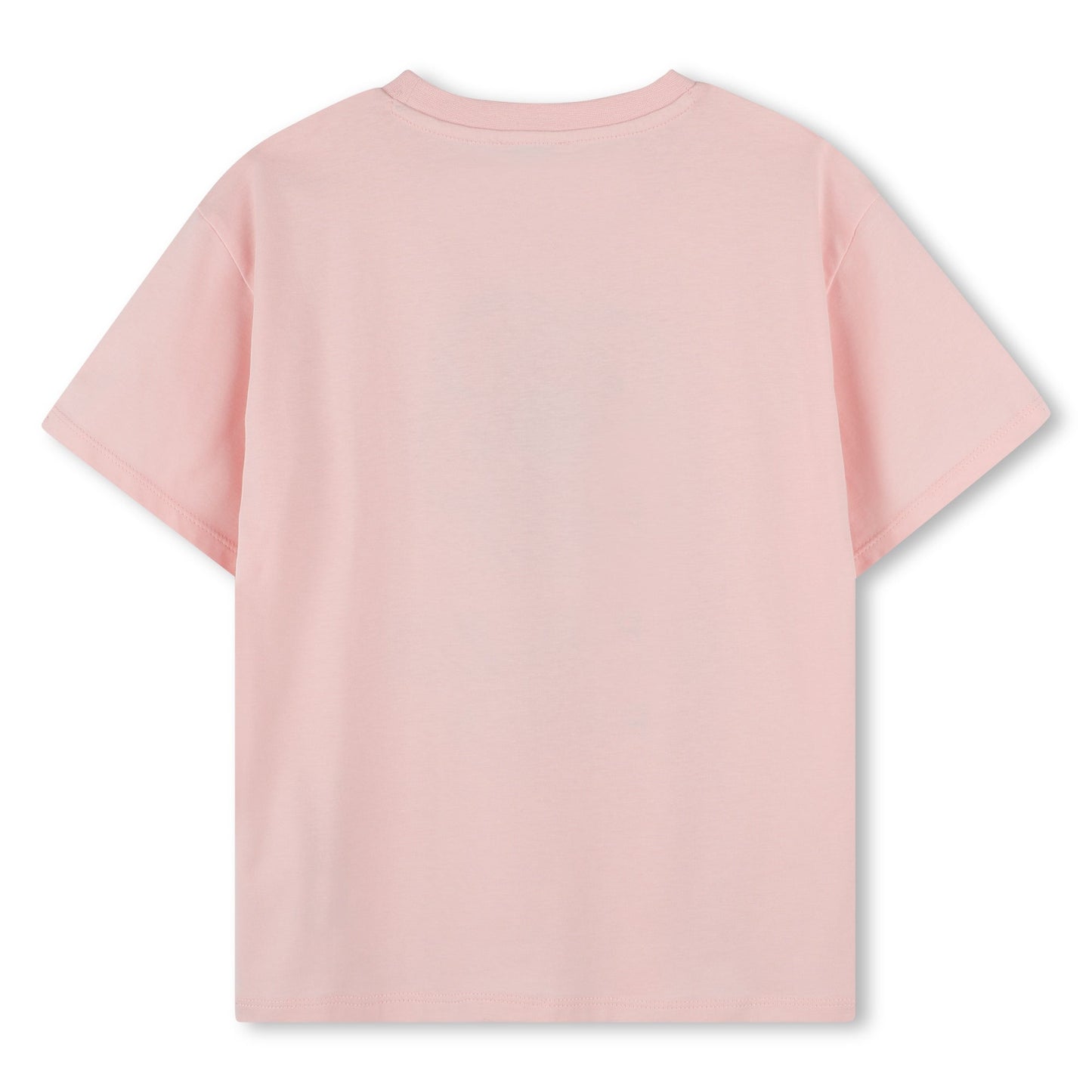 女童粉色印花Logo棉T恤