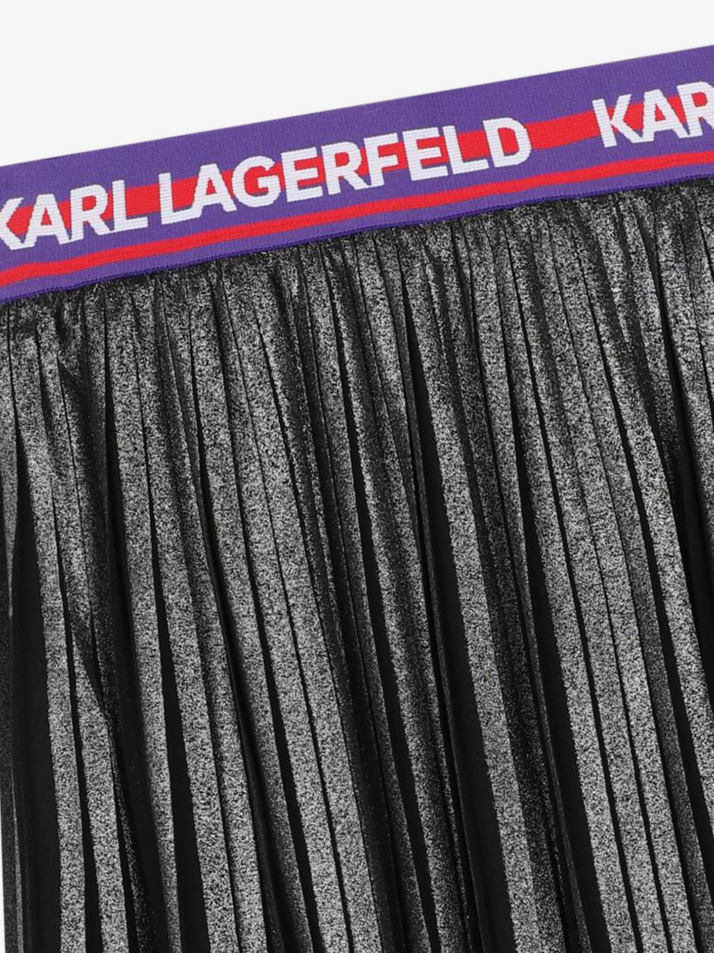 Karl Lagerfeld 女童褶皱中长裙(灰色)
