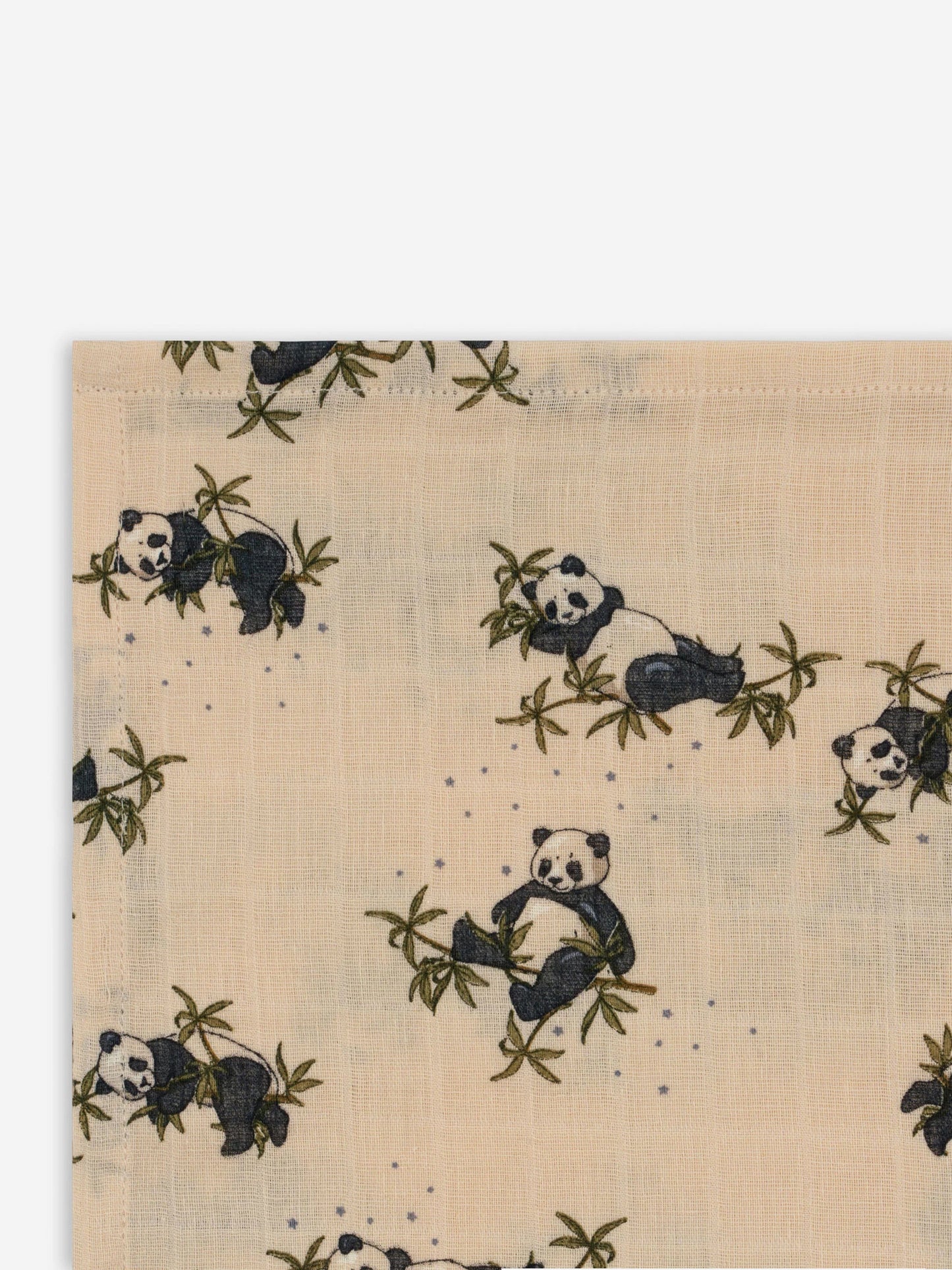 Konges Sløjd 熊猫宝宝平纹细布襁褓多色(115 厘米)