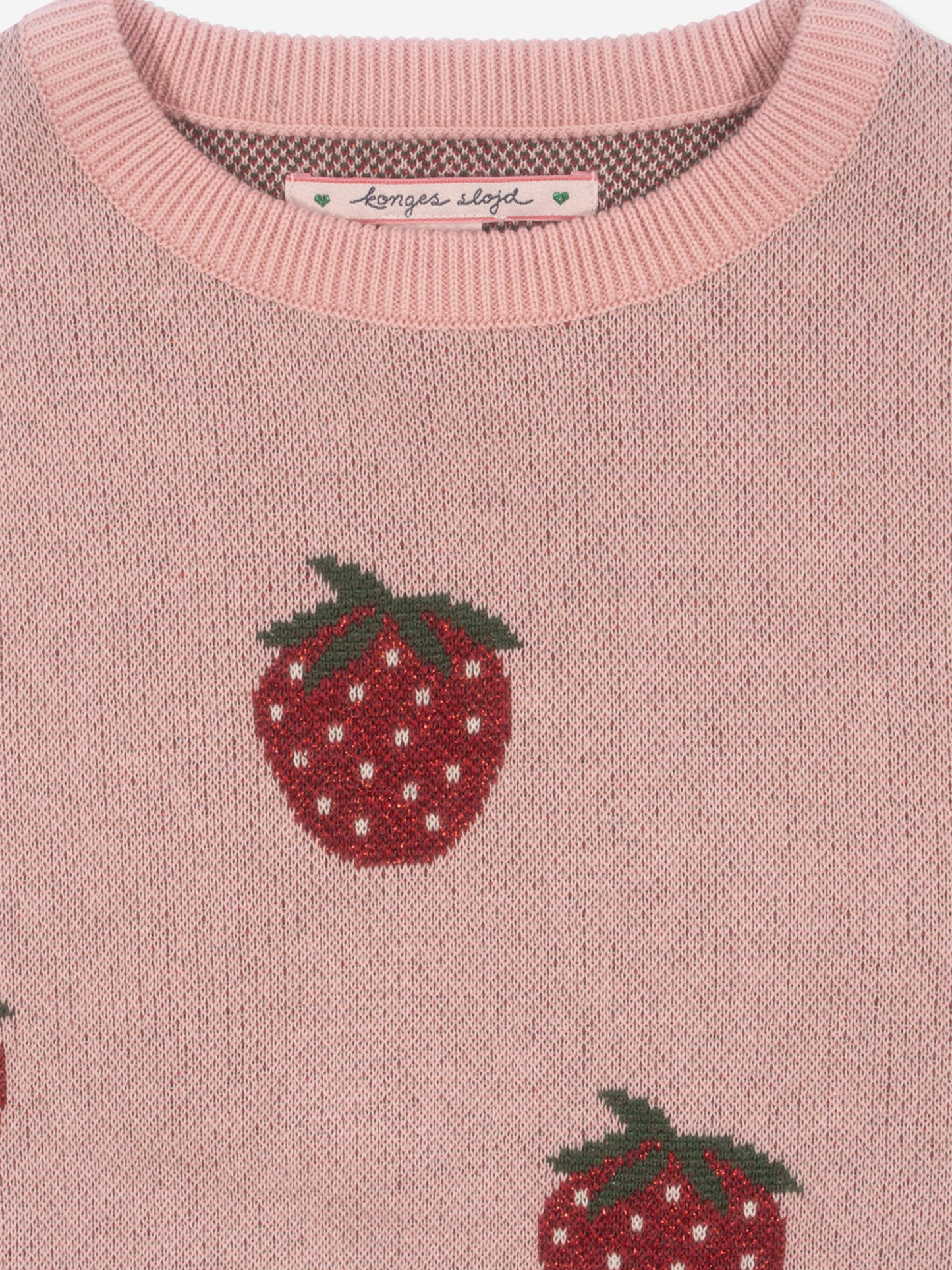 Girls Lapis Strawberry Knit Jumper in Pink