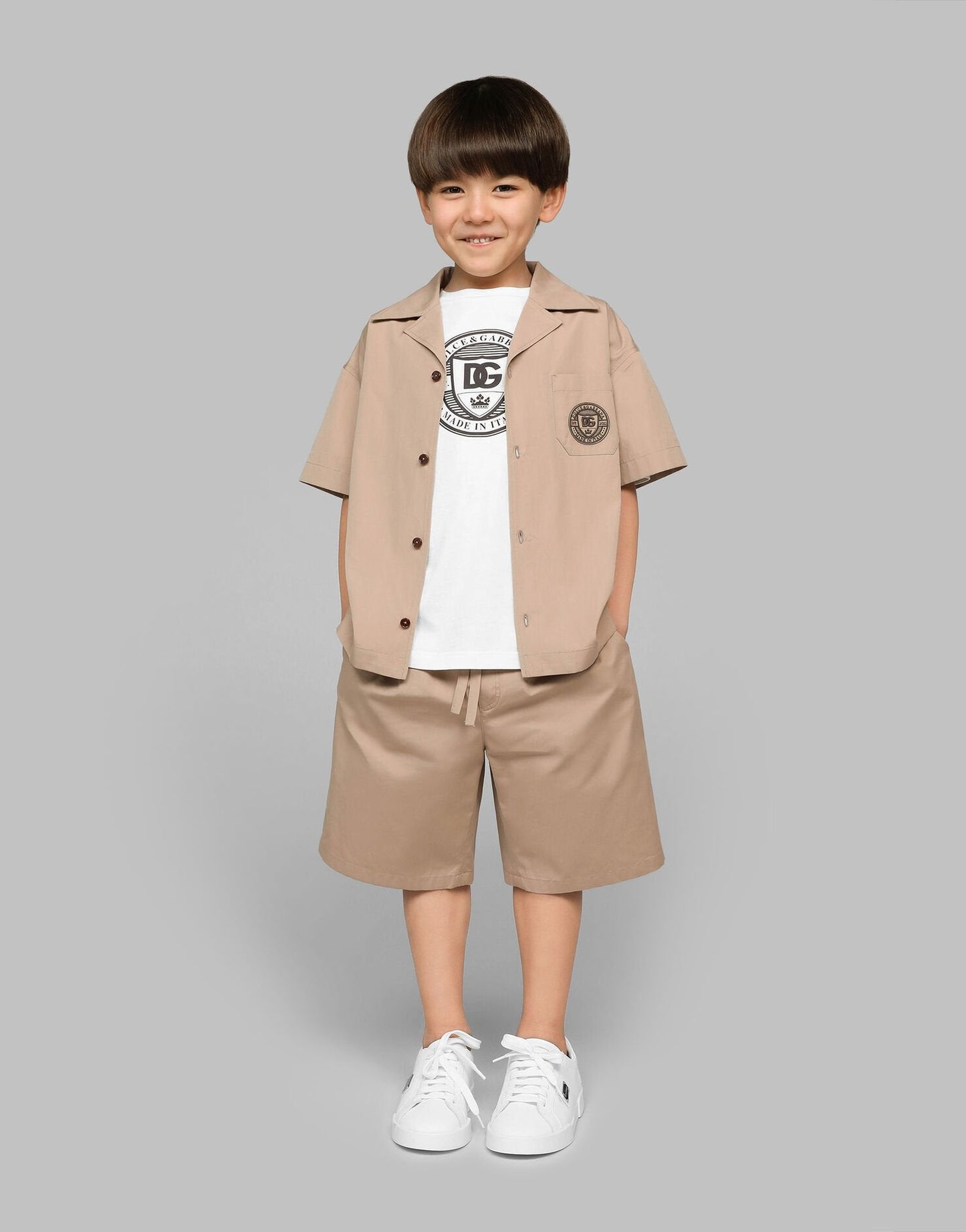 Dolce & Gabbana Boys Palermo 米色百慕大短裤