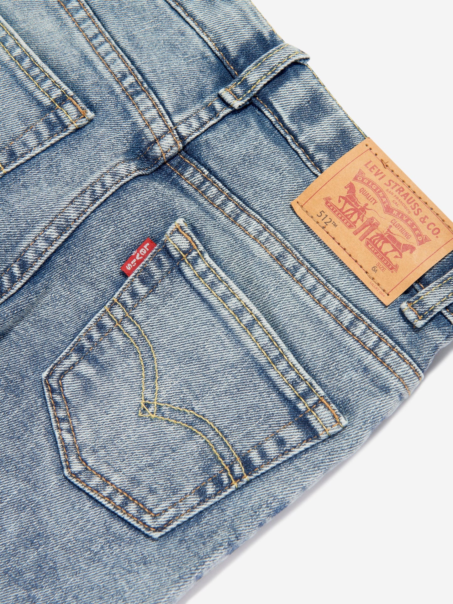 Levi's Wear 男童 512 修身锥形牛仔裤(蓝色)