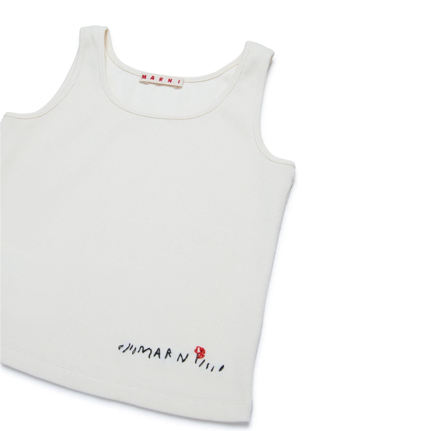 女童白色Logo棉背心