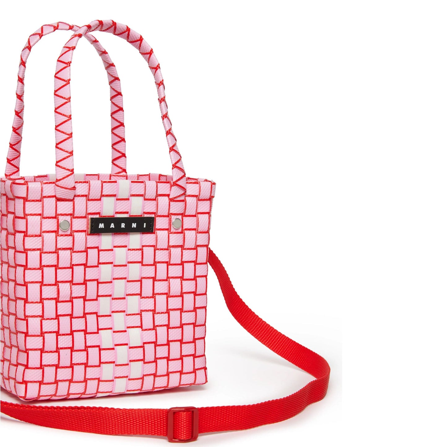 女童粉色编织手提包(高17x宽18x深12cm)