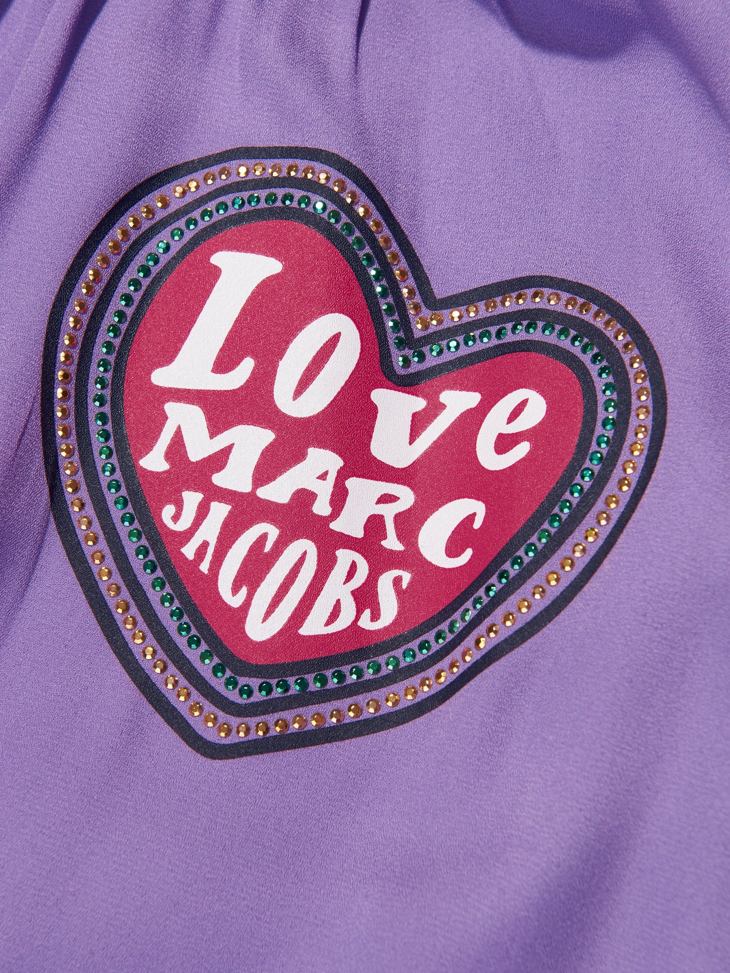 MARC JACOBS 女童徽章印花连衣裙(紫色)