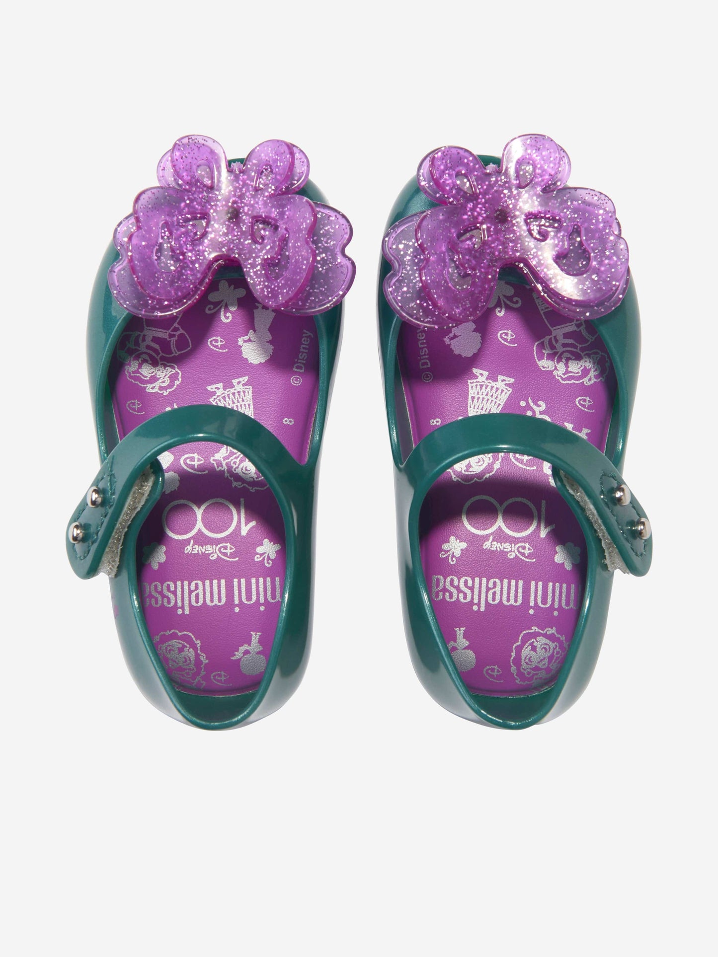 Mini Melissa 女童迪士尼果冻芭蕾舞鞋(绿色)