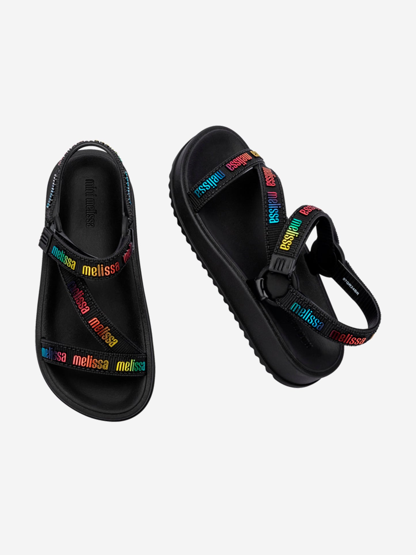 Girls Stripes M Lover Sandals in Black
