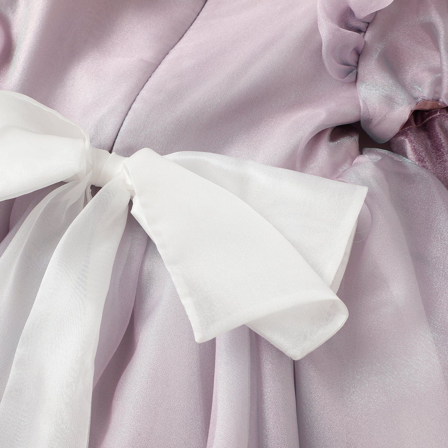 女童紫色欧根纱两穿裙