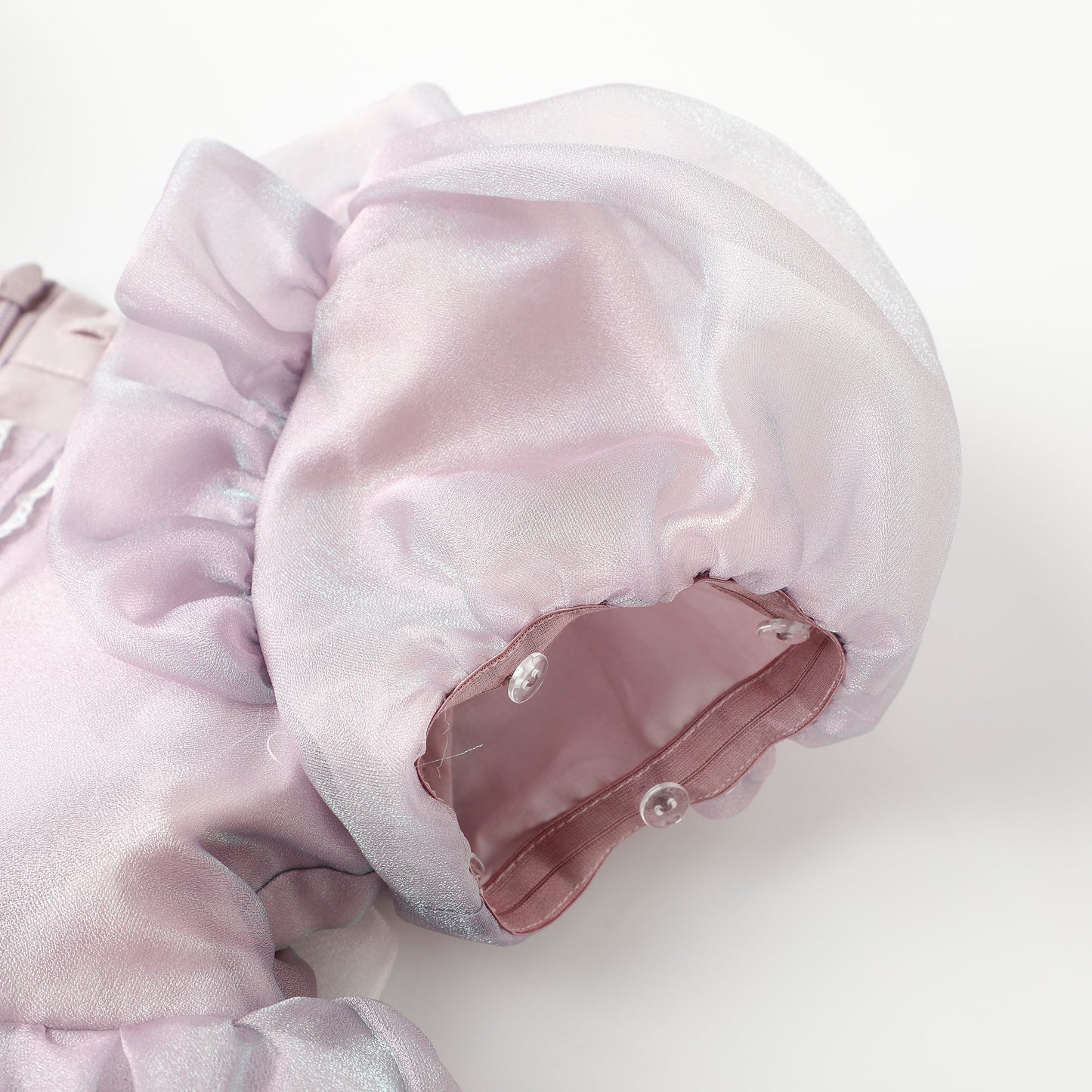 女童紫色欧根纱两穿裙