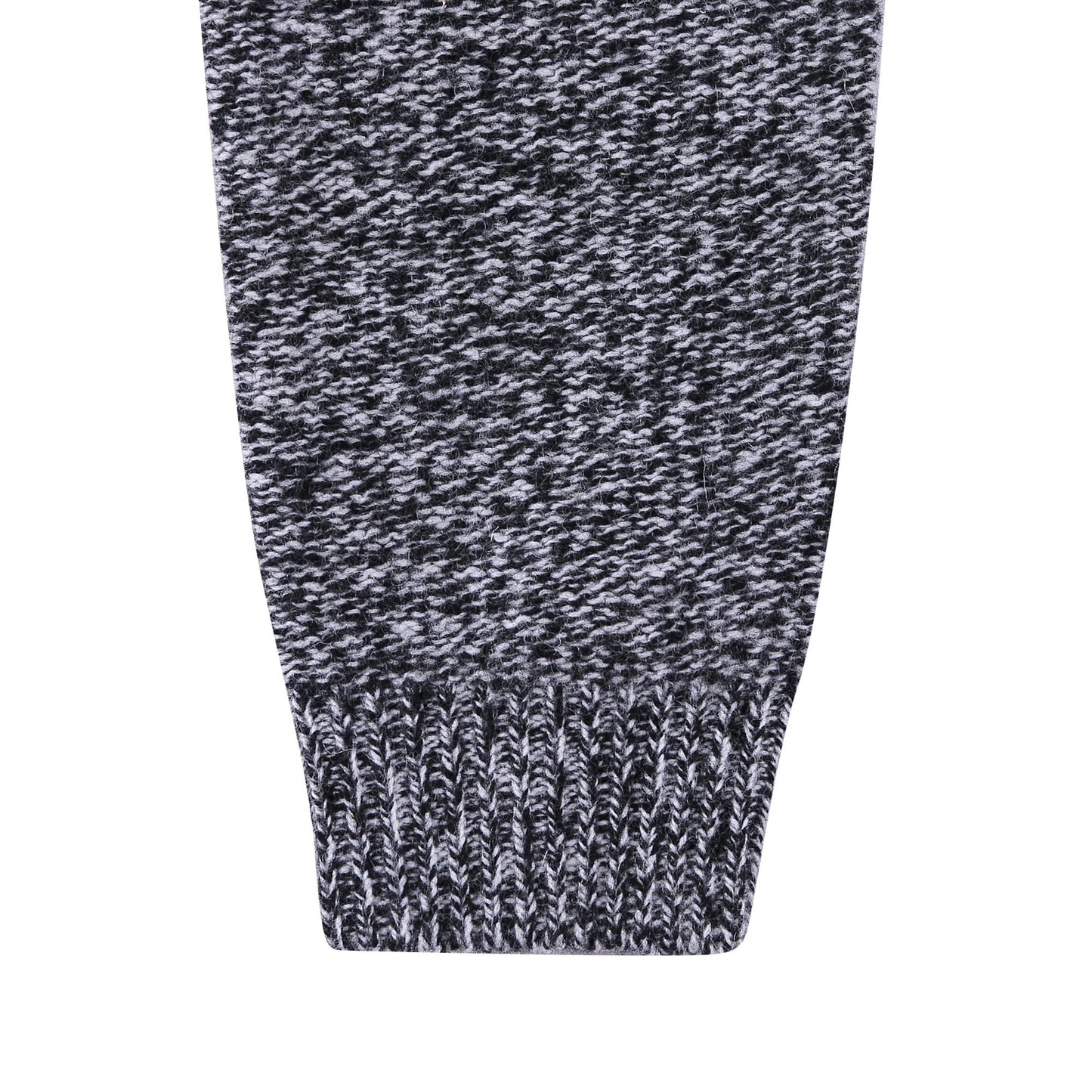 Boys & Girls Black Melange Wool Knitted Sweater