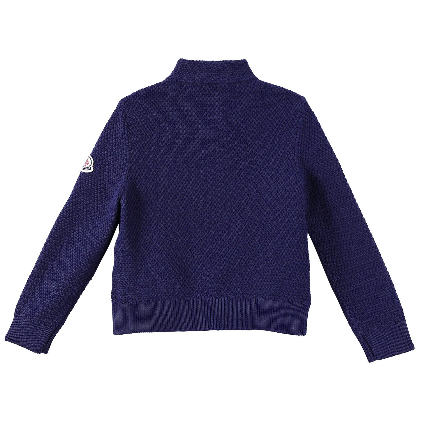 Boys Navy Blue Down Padded Knitted Jackets