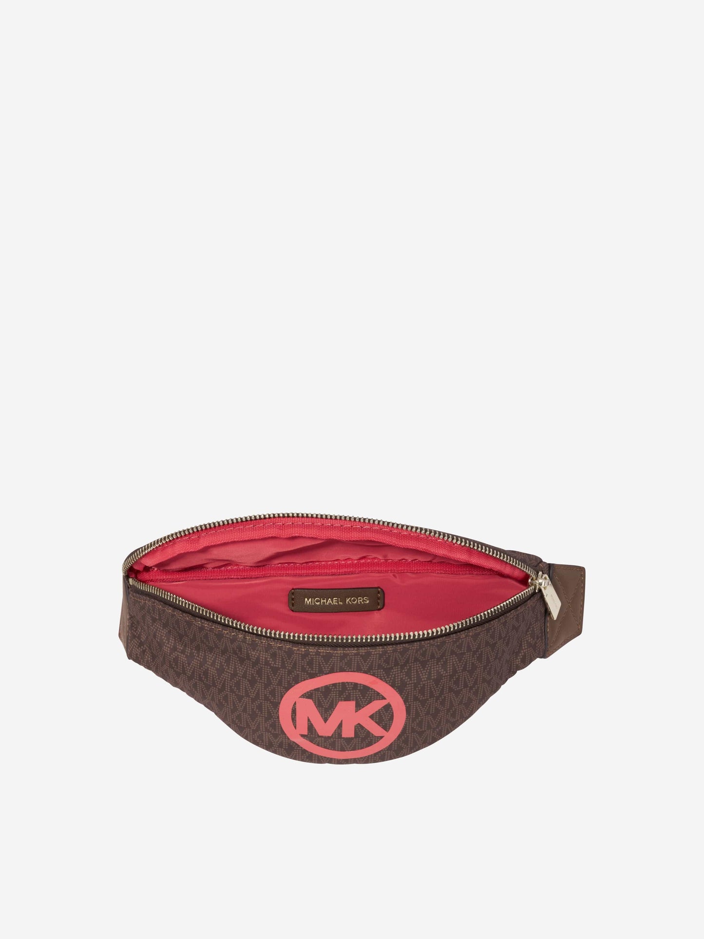 Michael Kors 棕色女童徽标腰包