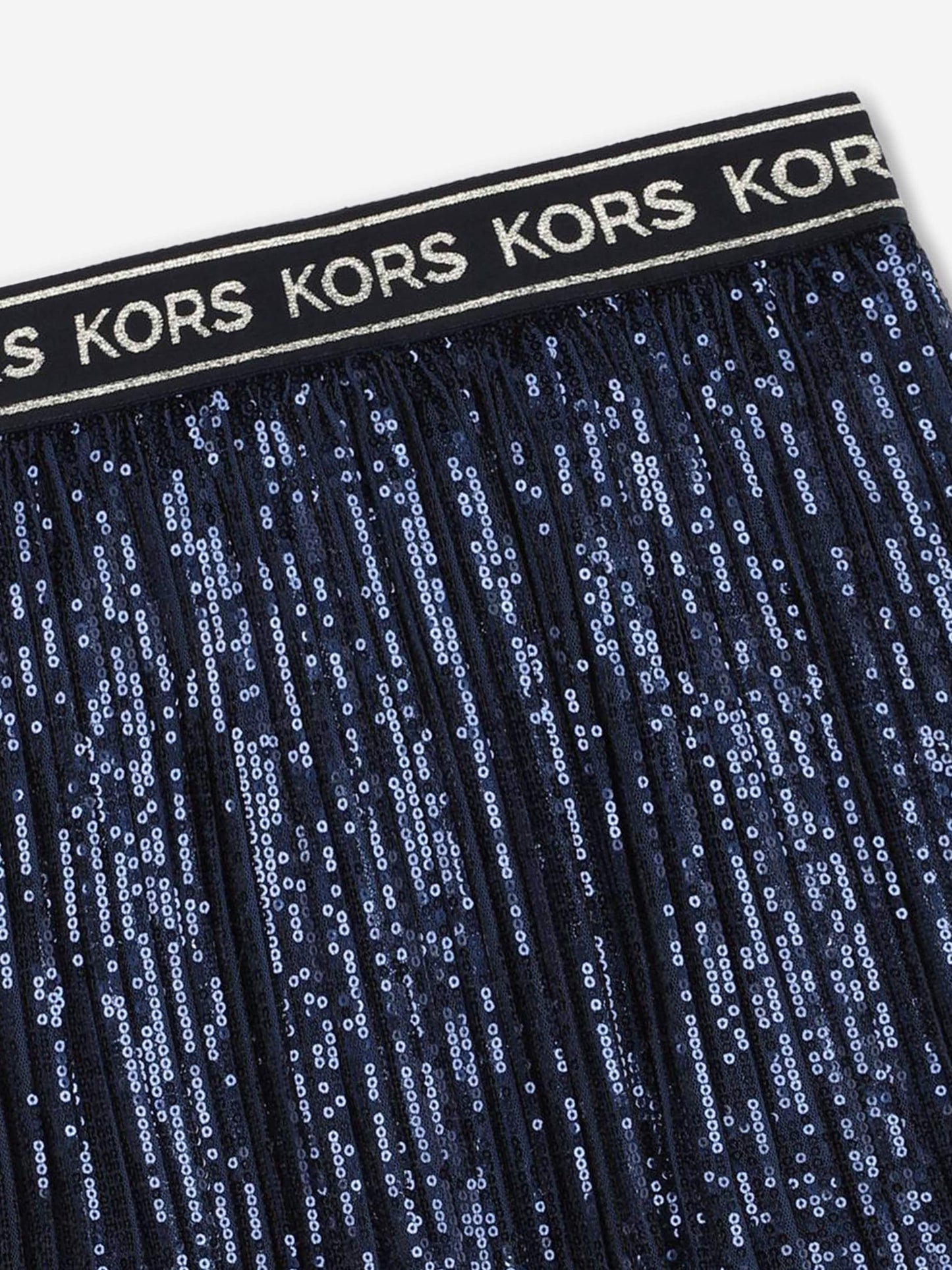 Michael Kors 女童褶饰亮片中长裙(海军蓝)