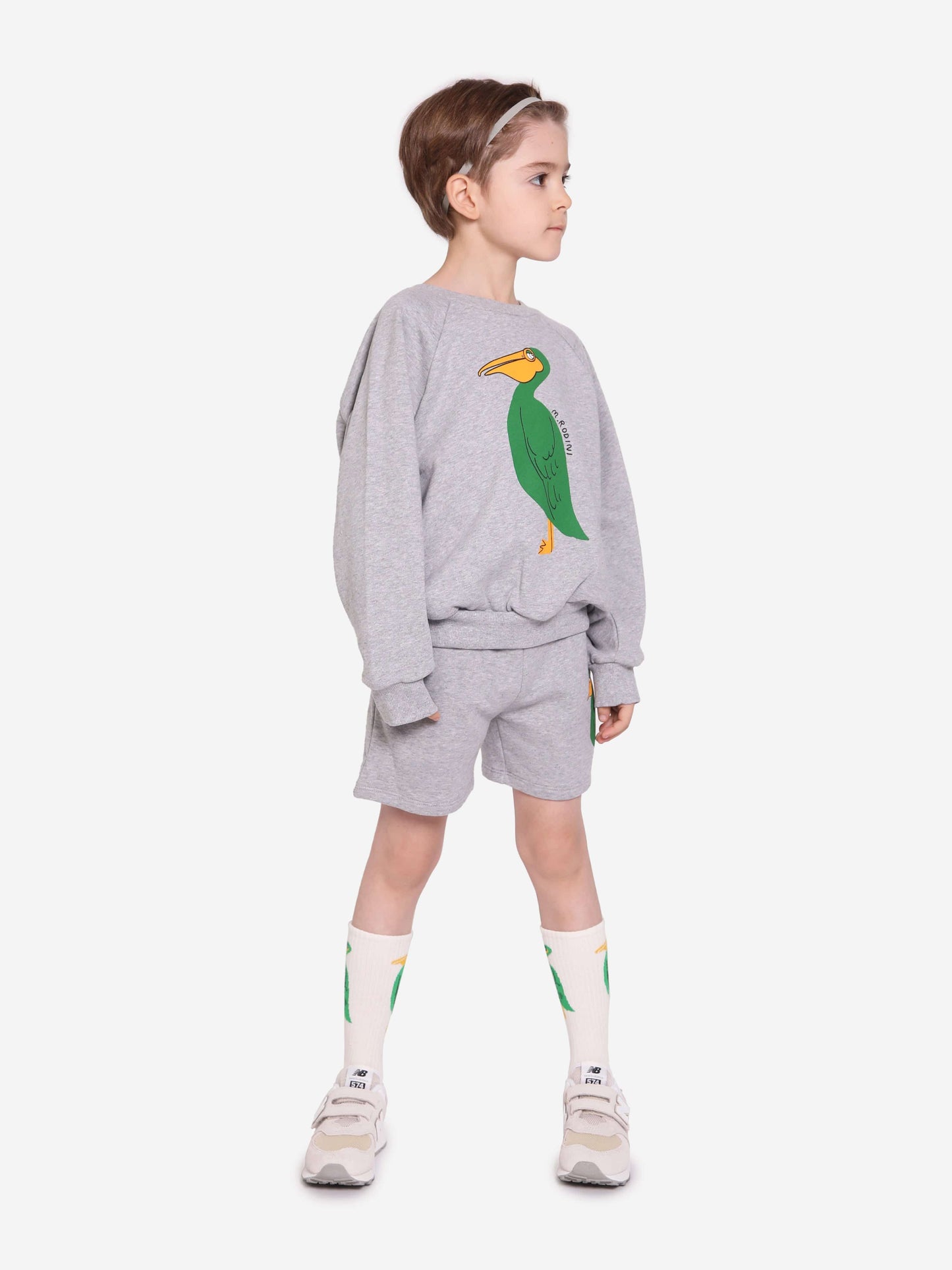 Mini Rodini 儿童鹈鹕运动衫(灰色)