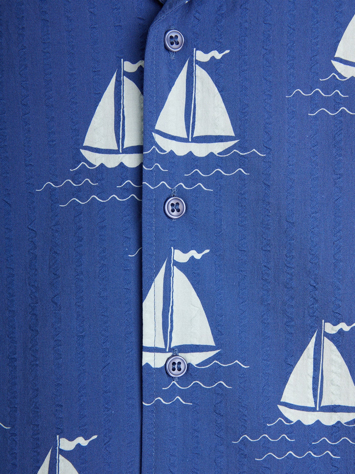 Boys Sailng Boats AOP Shirt in Blue