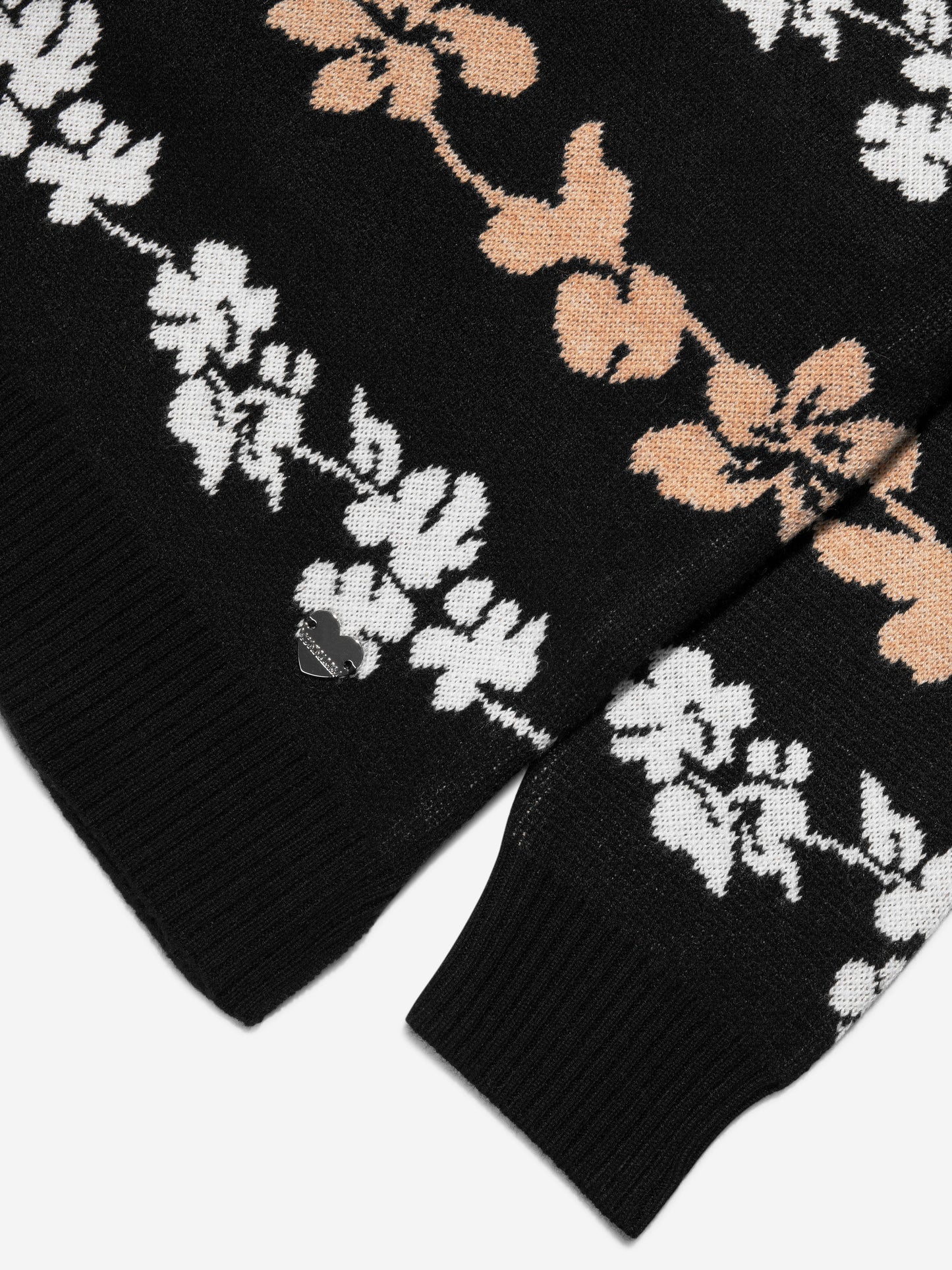 Monnalisa 女童提花针织套衫(黑色)