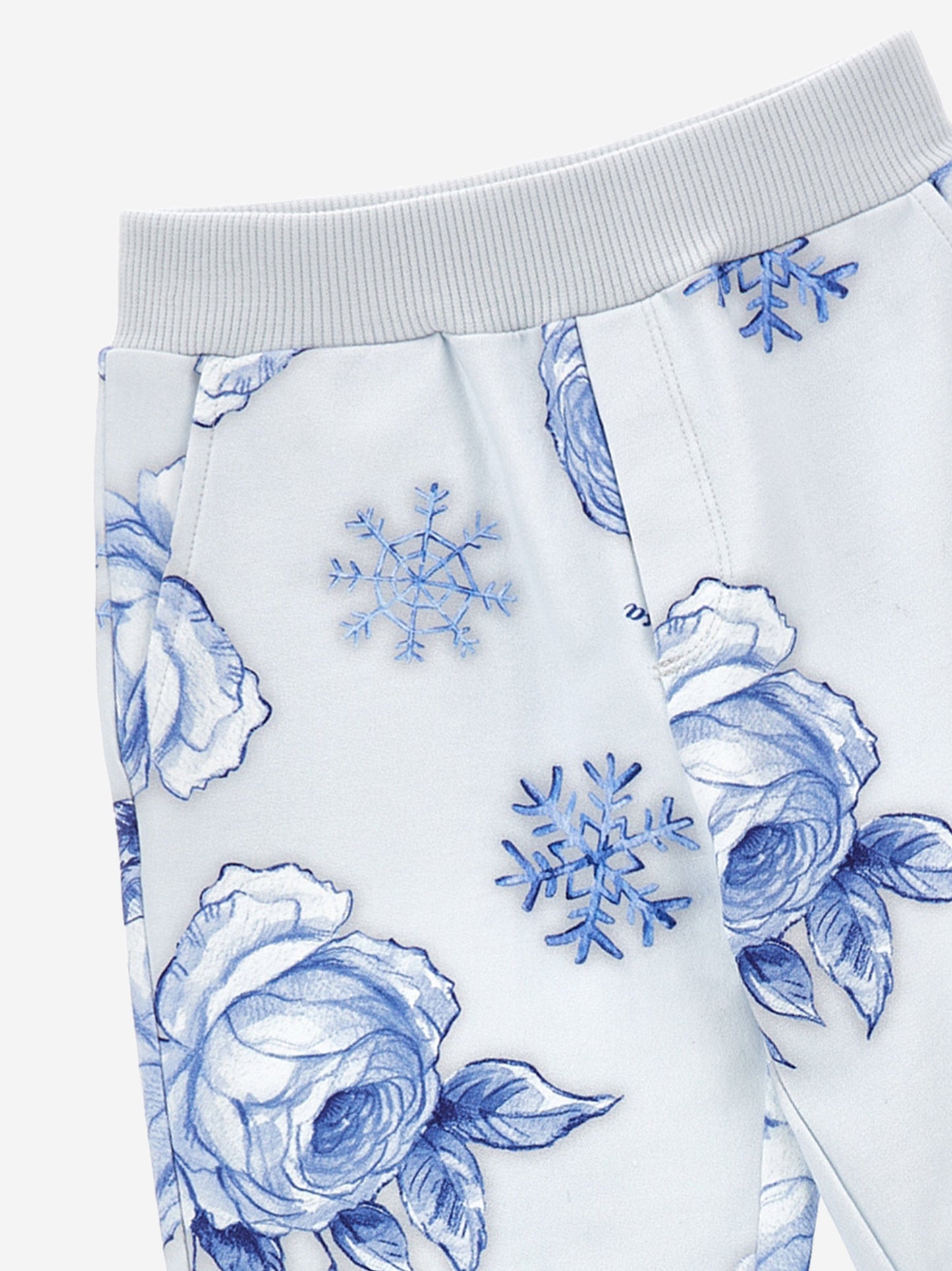 Monnalisa 女童冰雪奇缘印花慢跑裤(白色)