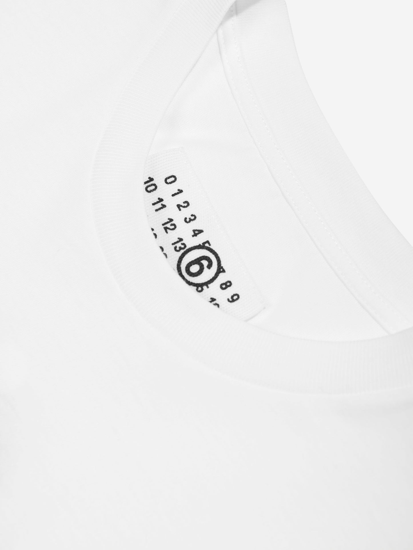 MM6 Maison Margiela Kids 6 徽标 T 恤(白色)