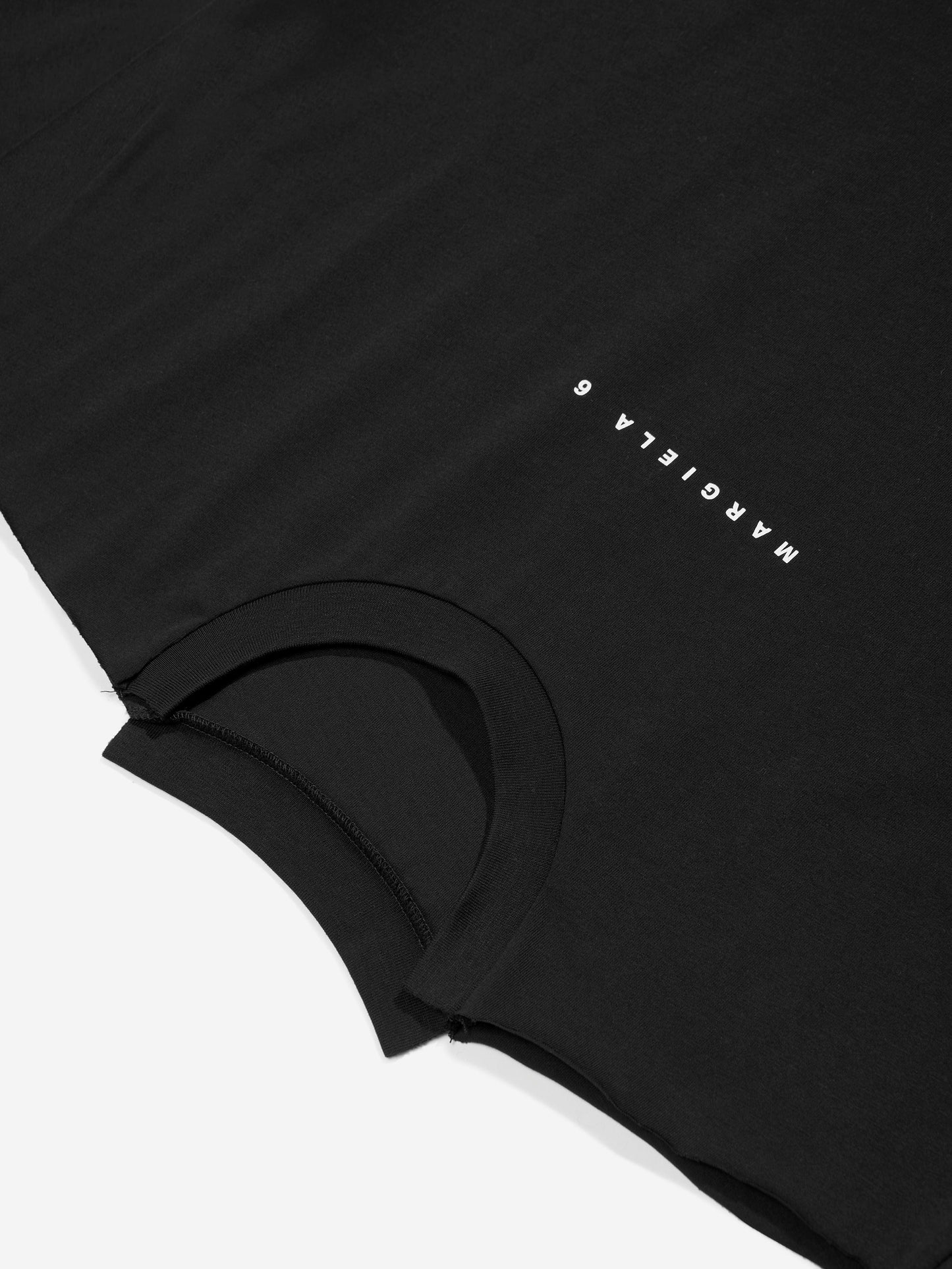 MM6 Maison Margiela 女童不对称 T 恤连衣裙(黑色)