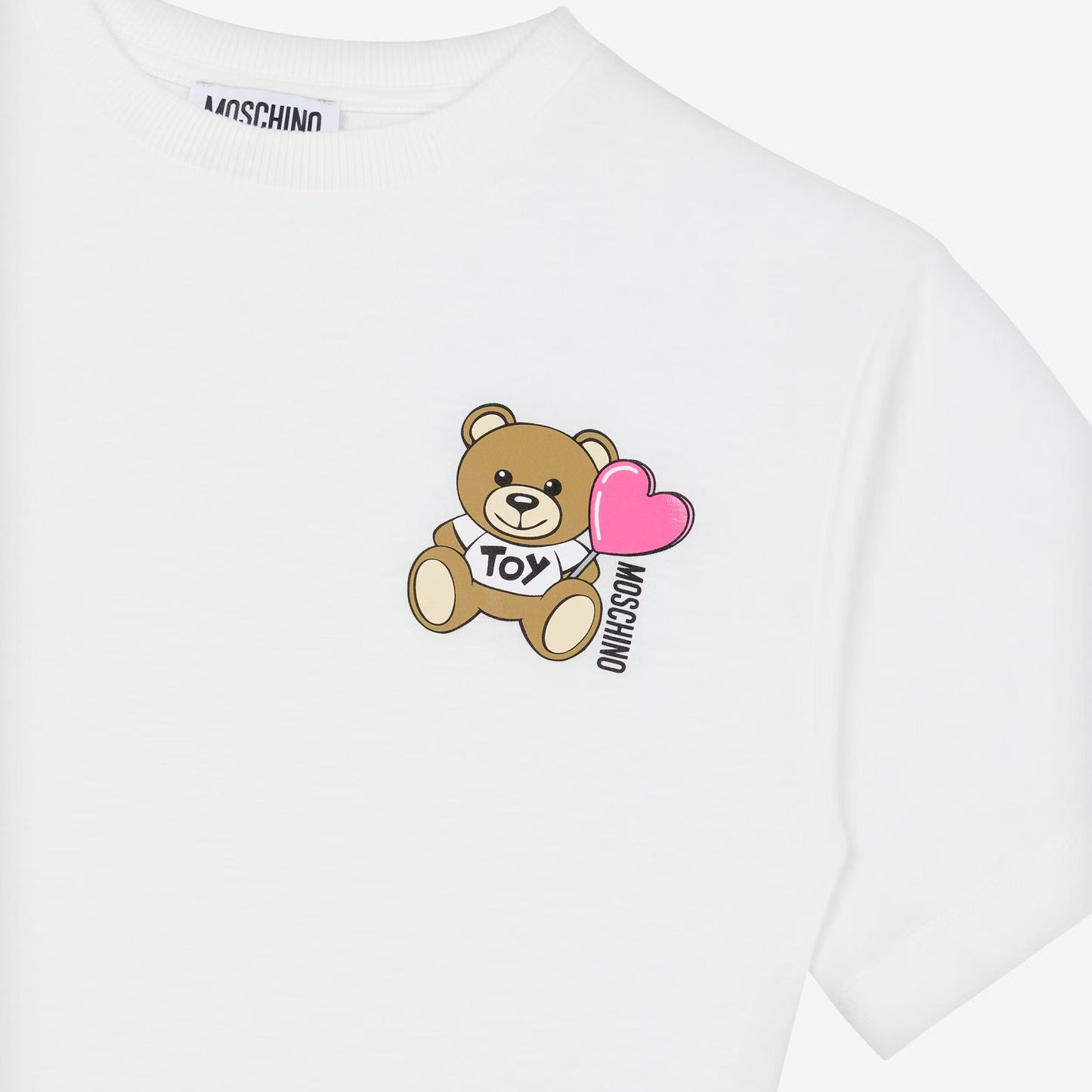 女童白色印花Logo棉T恤