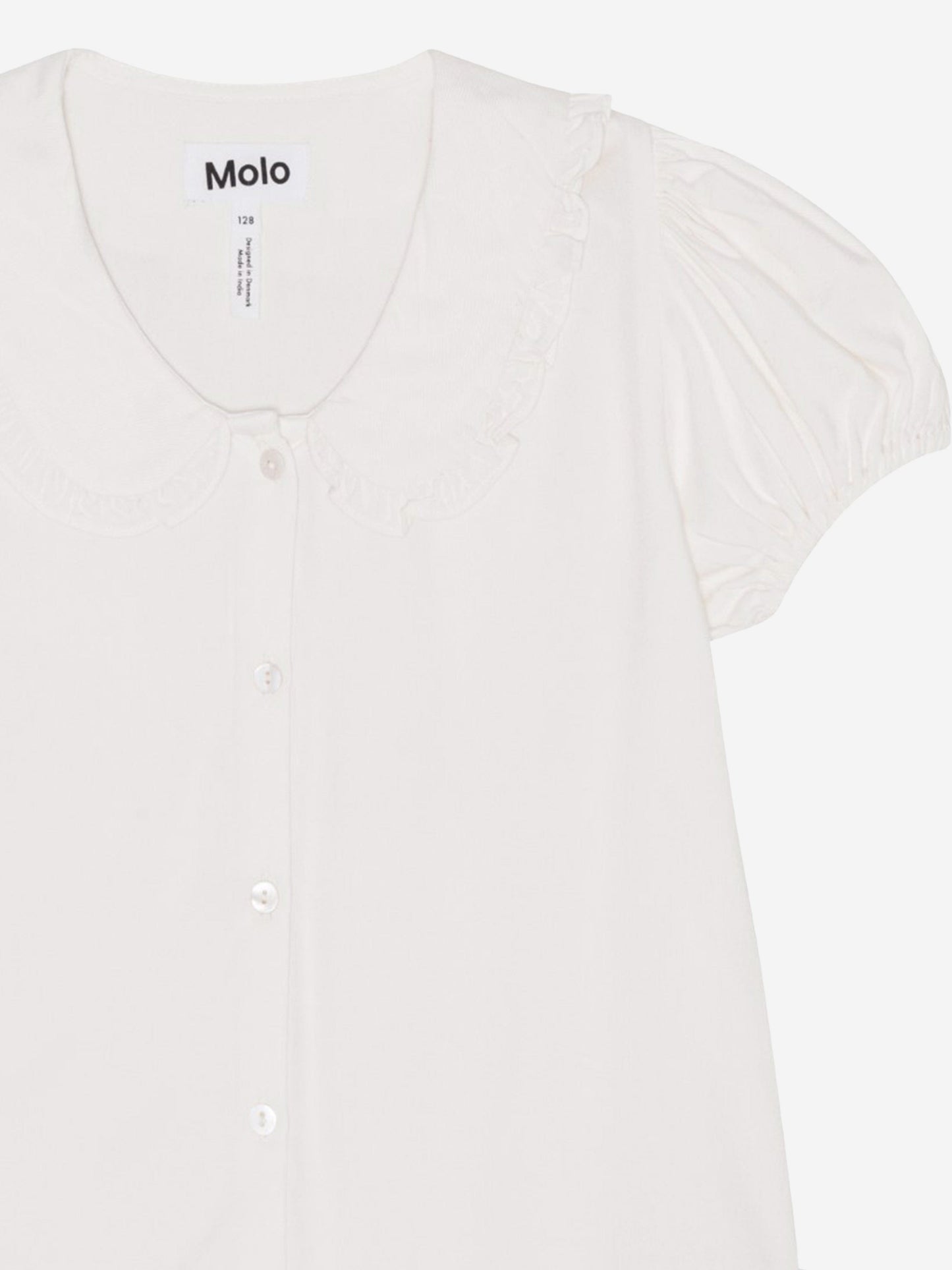 Molo 女童白色衬衫