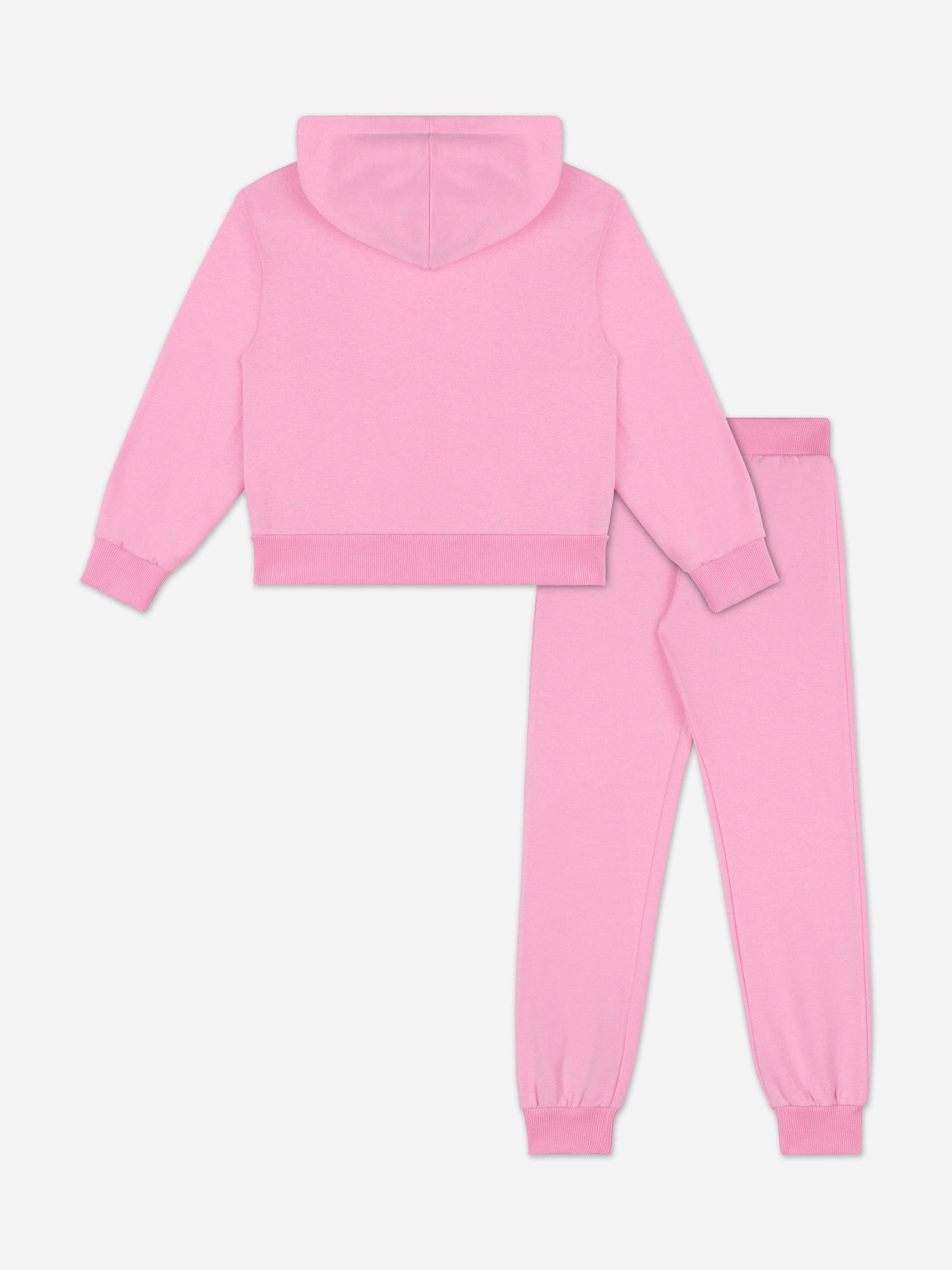 女童粉色泰迪熊徽标运动服