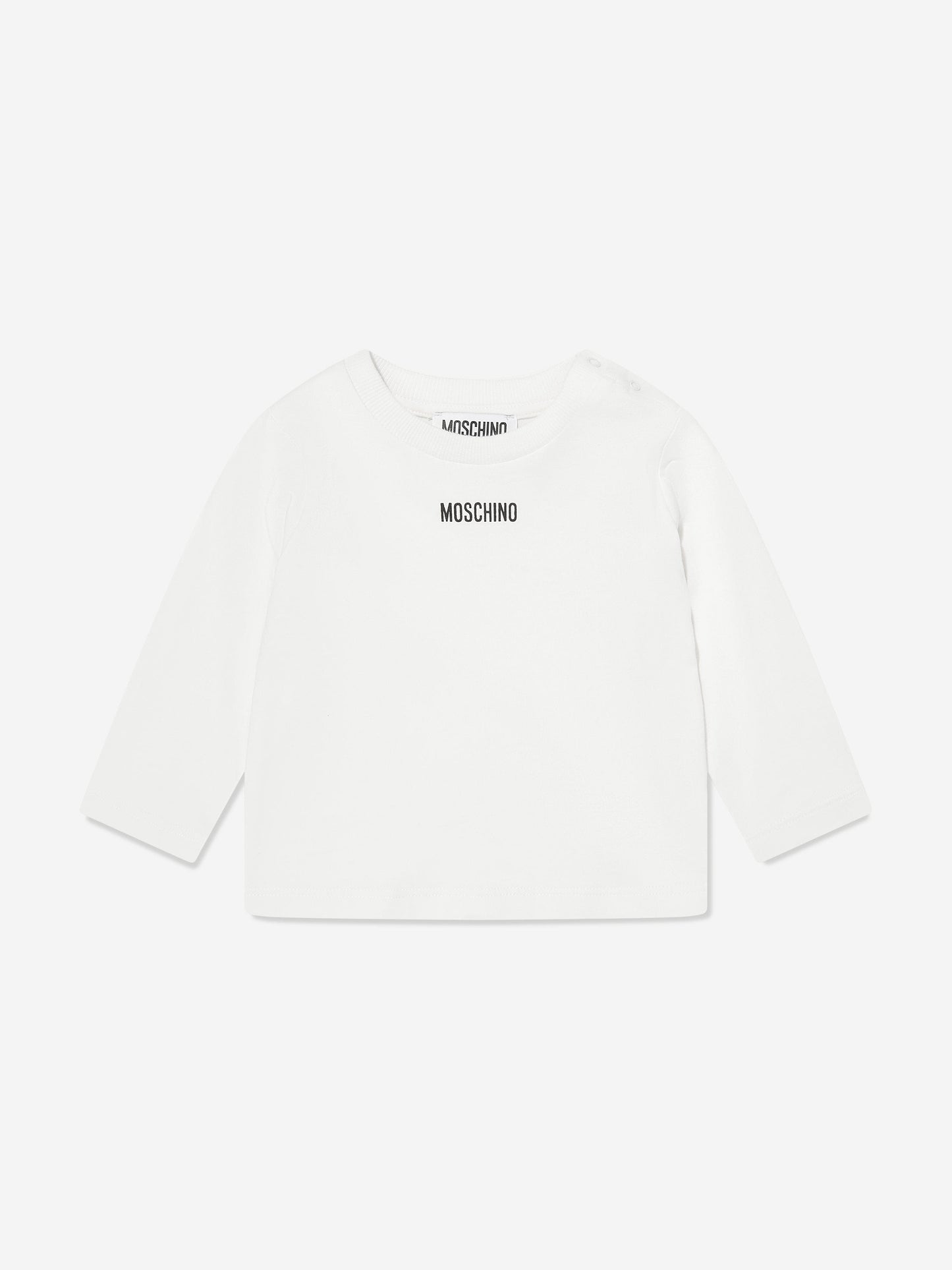 Moschino 男童 T 恤和工装裤套装(蓝色)