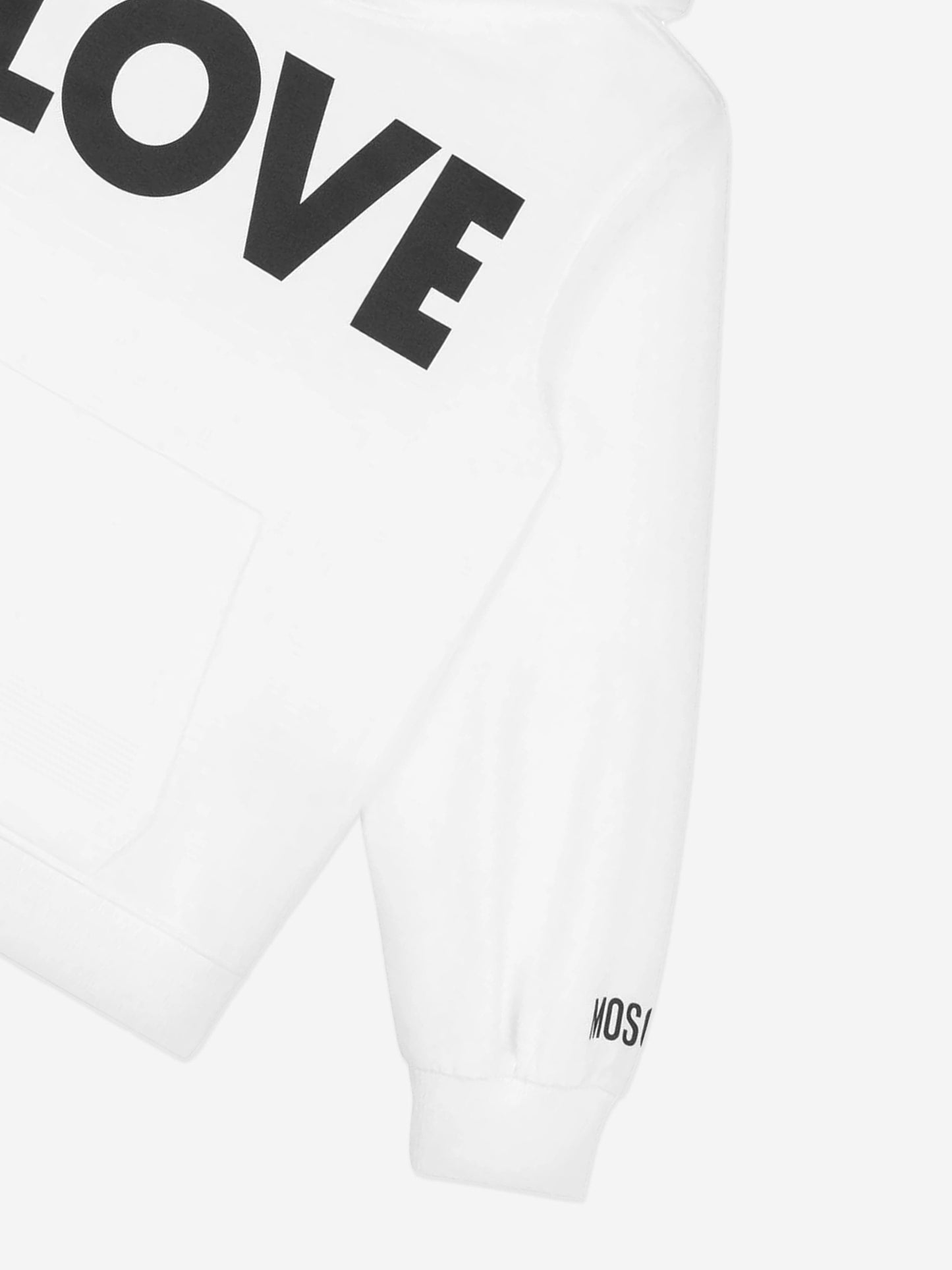 Moschino Kids Love 白色连帽衫