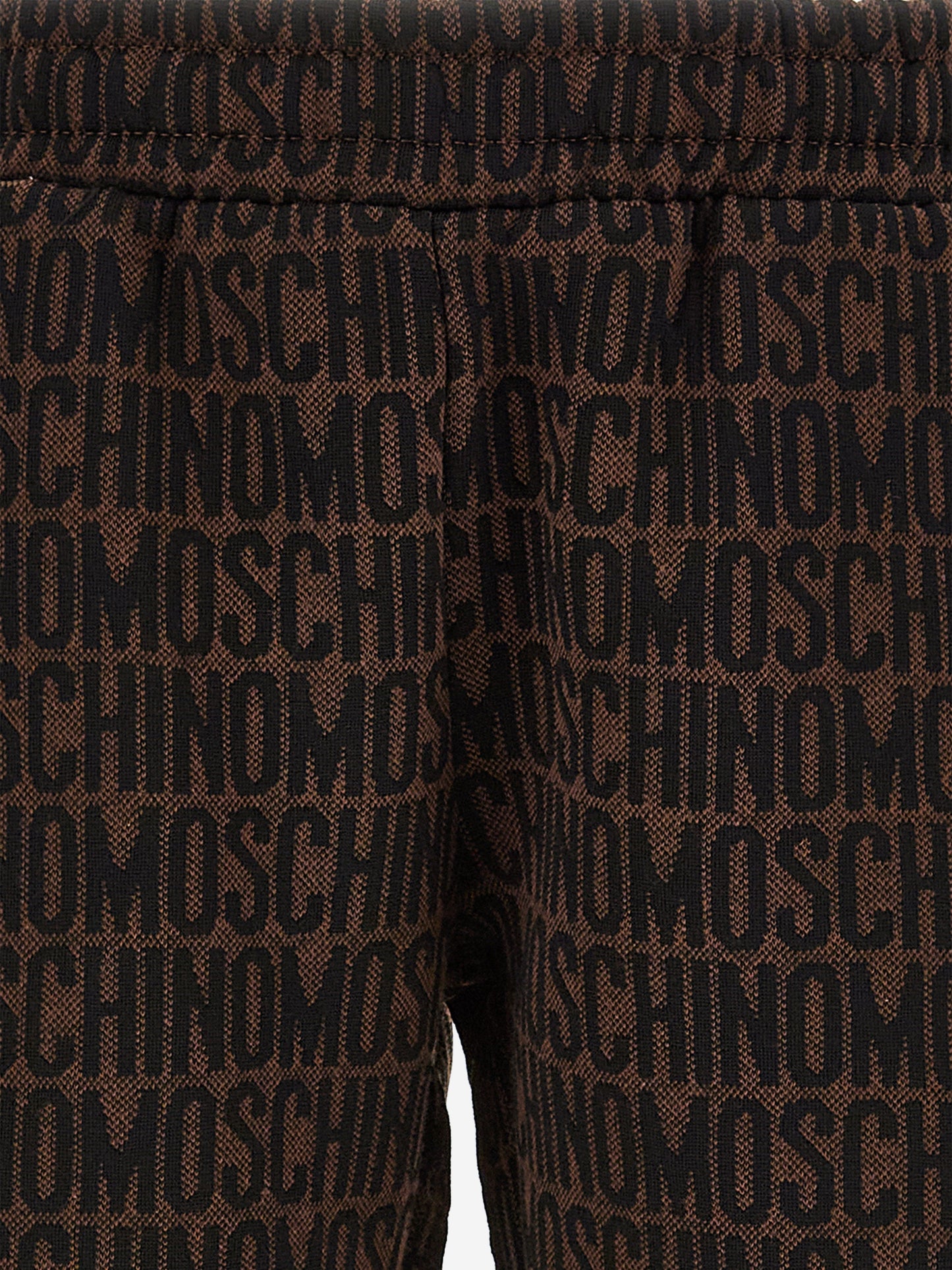 Moschino Boys 棕色全标志短裤