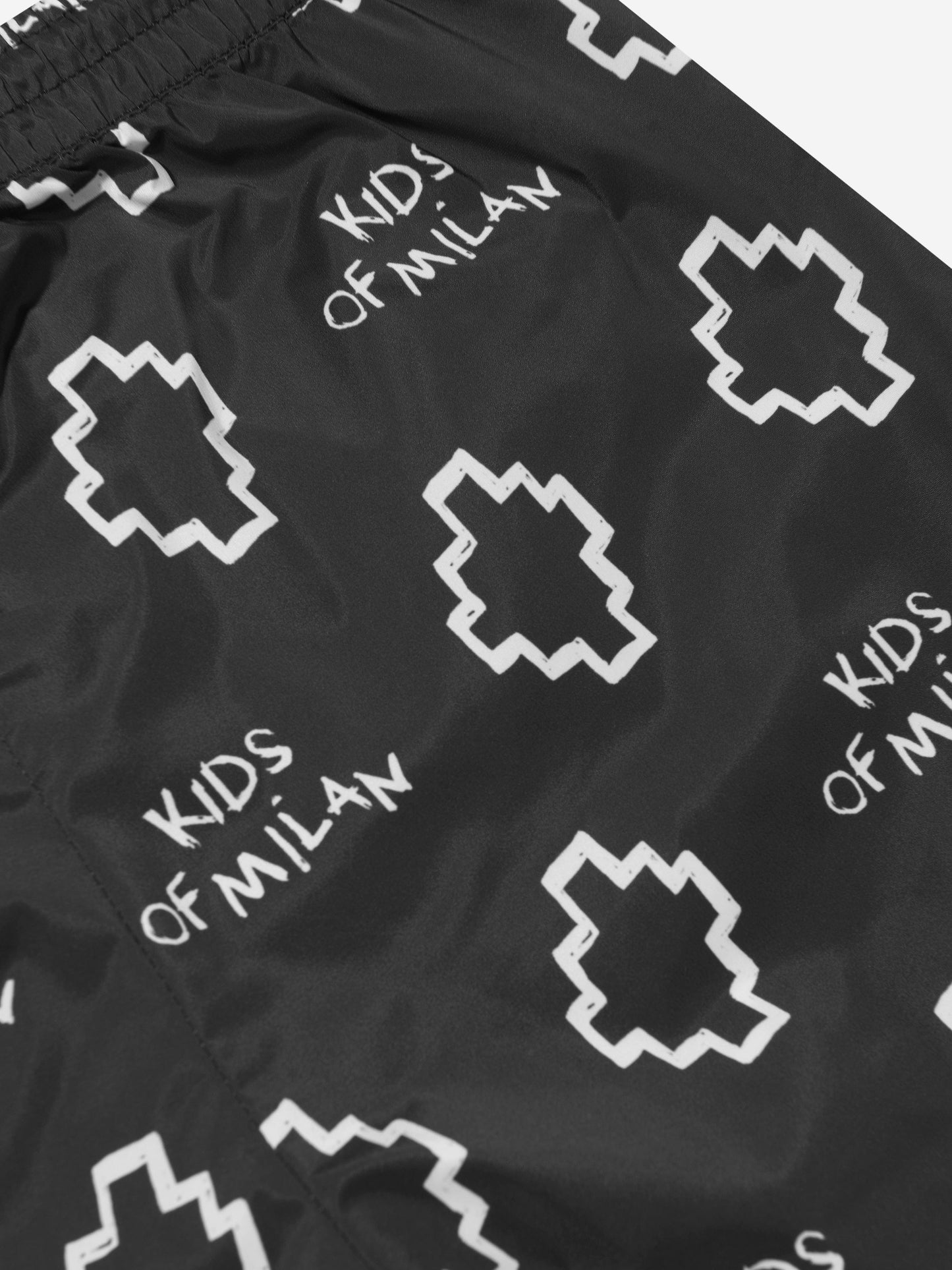 Marcelo Burlon 男童徽标印花泳裤