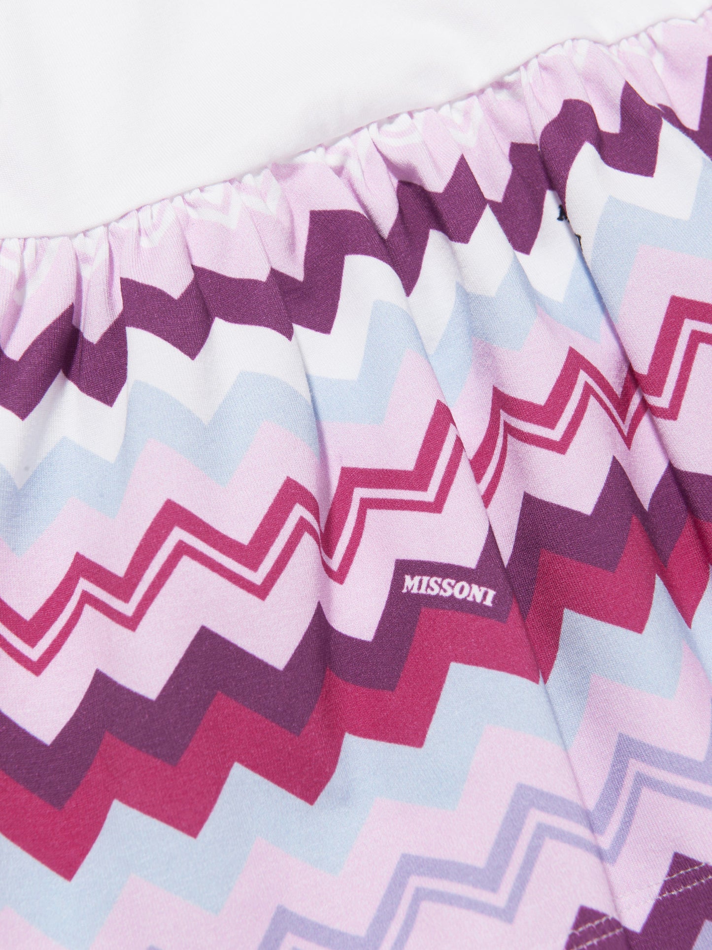 Missoni 女童白色之字形针织连衣裙
