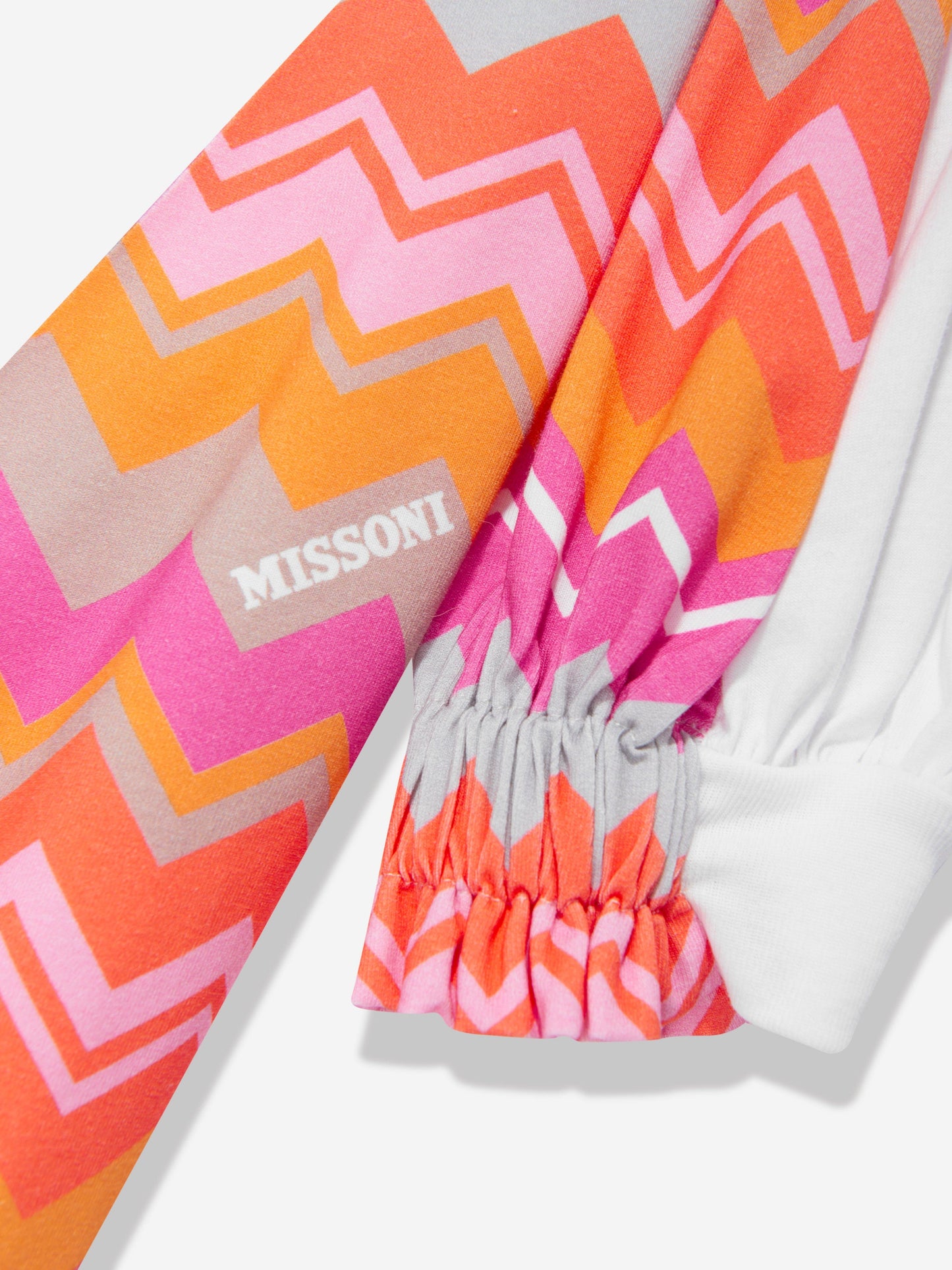 Missoni 女童之字形徽标毛衣裙(白色)
