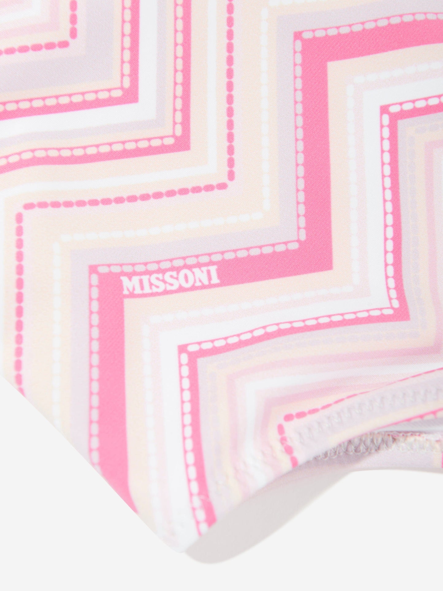 Missoni 女婴粉红色之字形泳衣