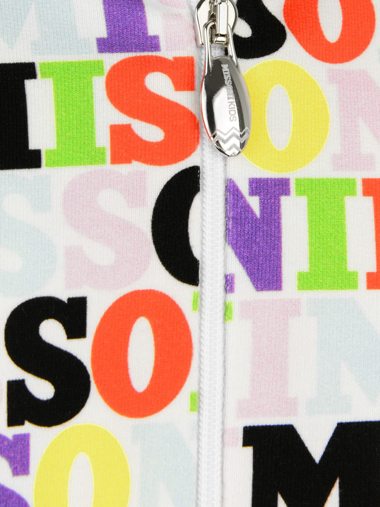 Missoni 女童徽标拉链上衣