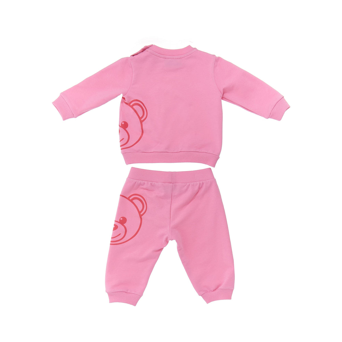 Baby Girls Pink Logo Cotton Set