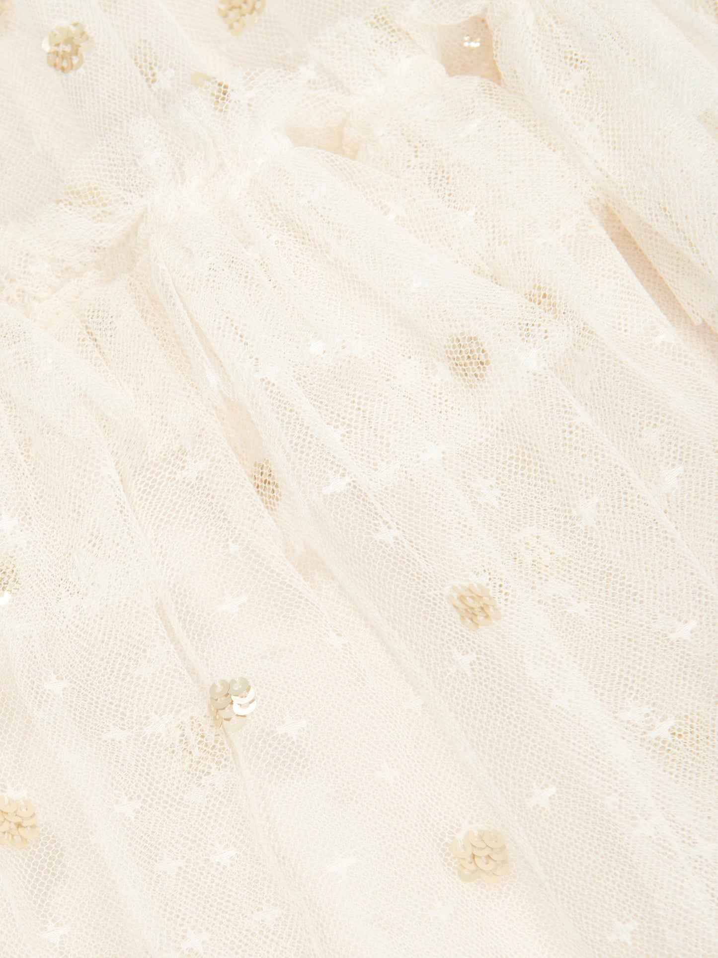 Needle & Thread 女童象牙色圆点褶饰连衣裙