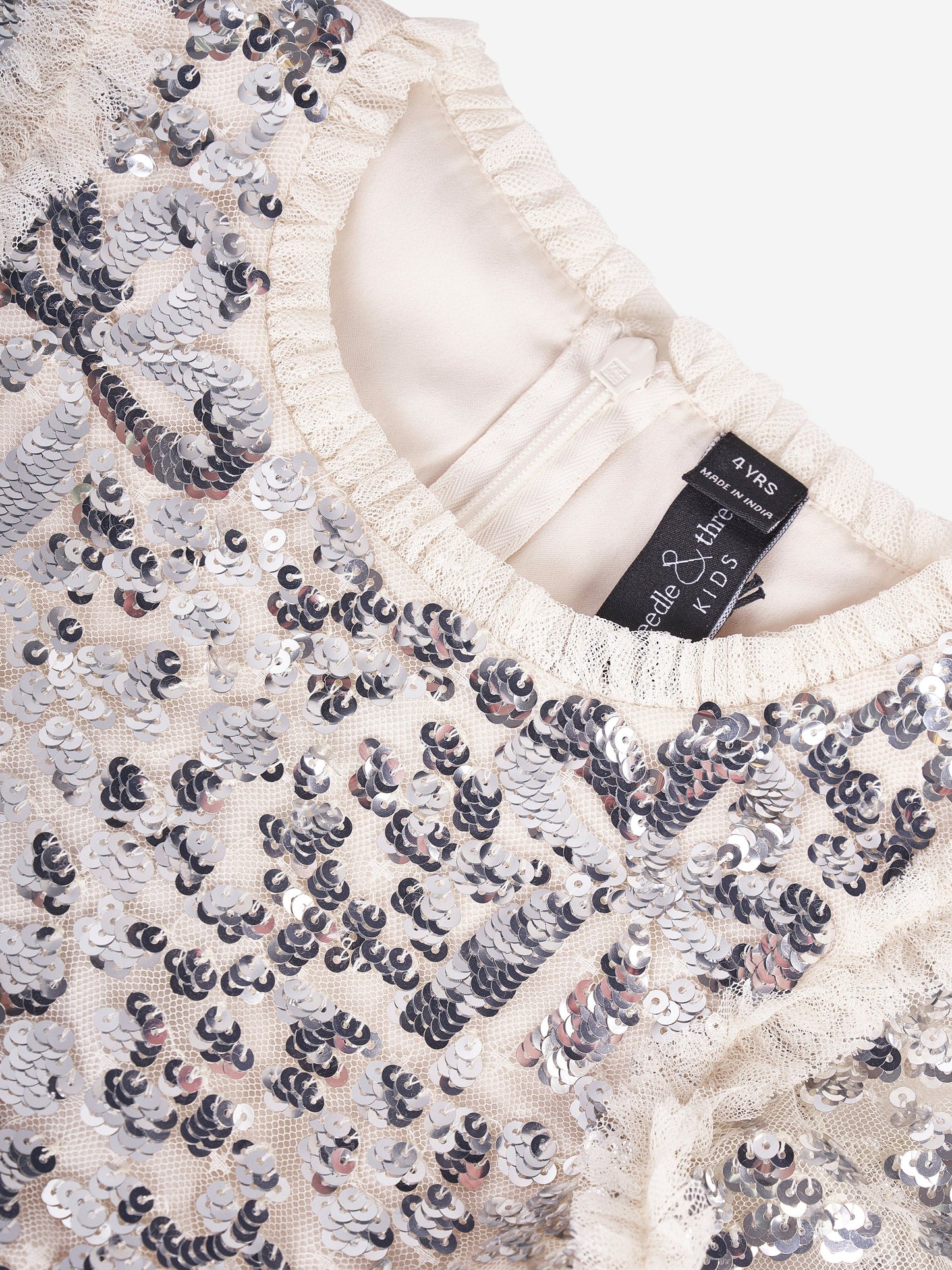 Needle & Thread 女童象牙色吊灯连衣裙