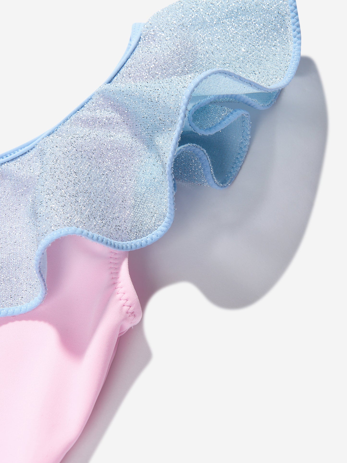 Nessi Byrd 女童荷叶边单肩 Silvia 泳衣(粉色)