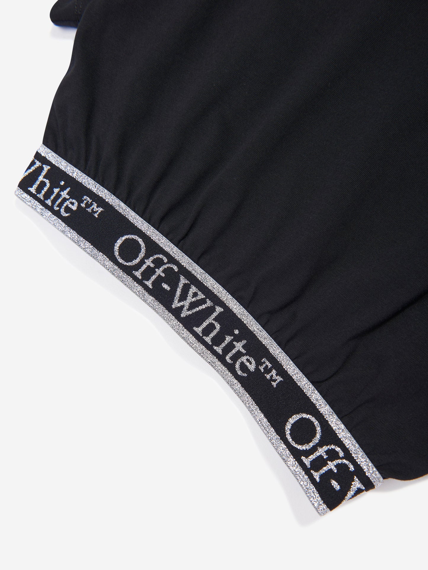 Off-White 女童 Bookish Logo Band 短款 T 恤(黑色)