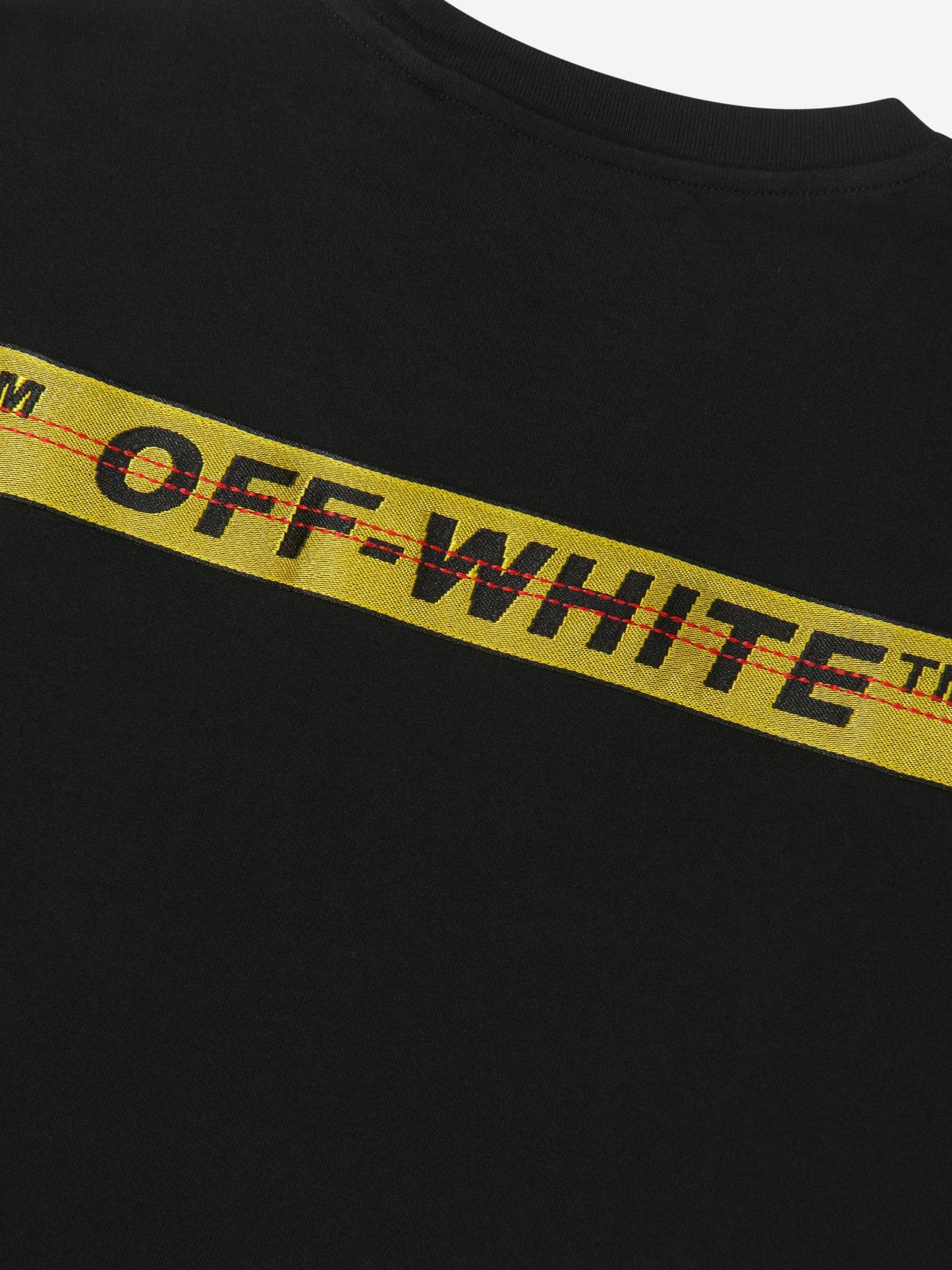 米白色男童工业风徽标 T 恤