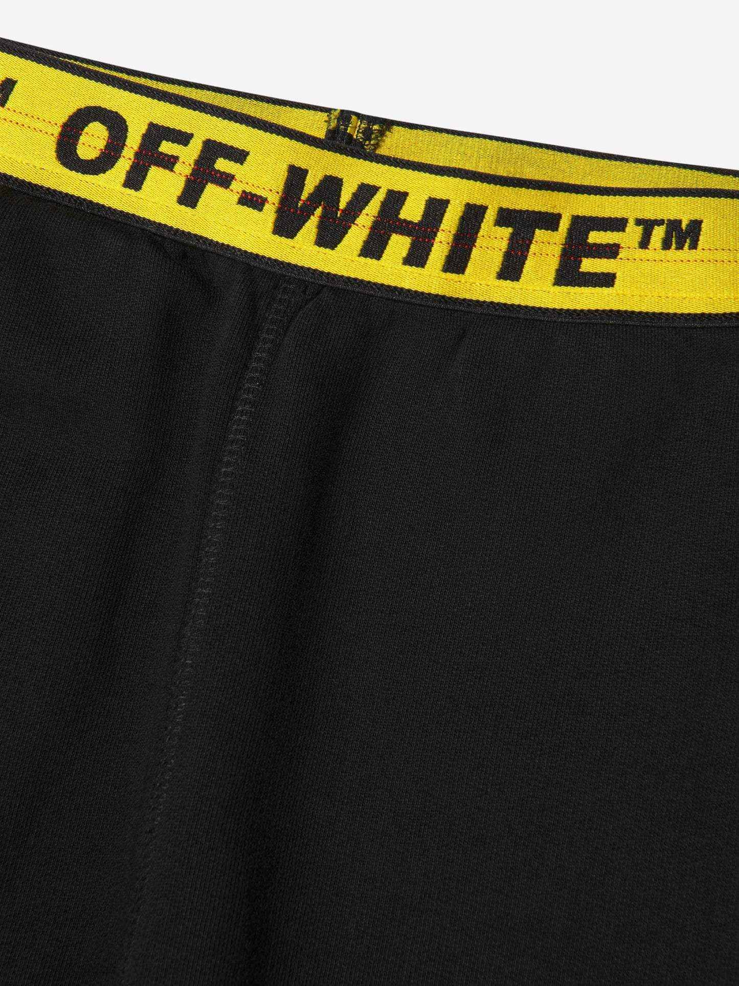 Off-White 男童徽标工业风慢跑裤(黑色)
